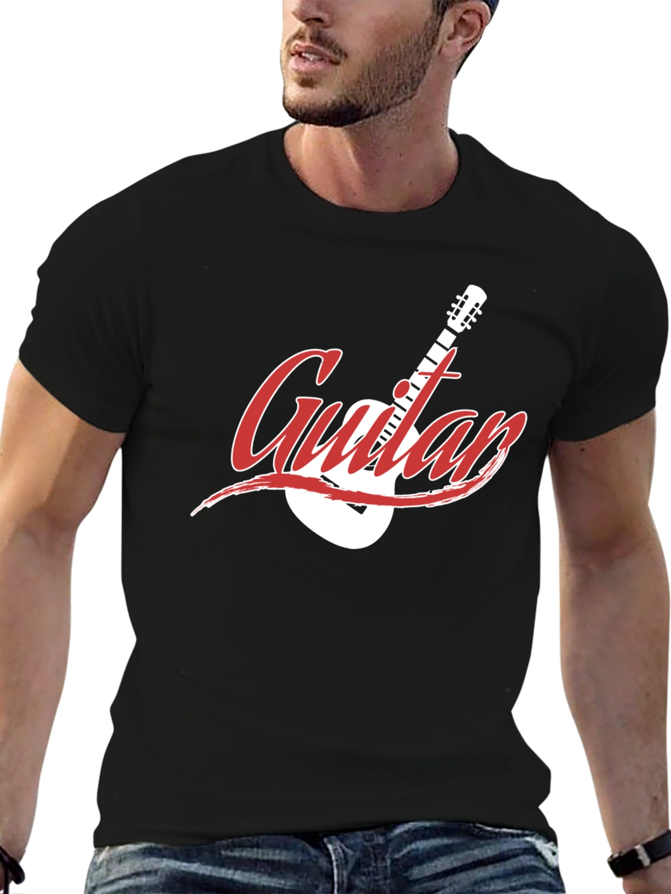 Guitar Graphic Tee - Classic Rock Style Shirt