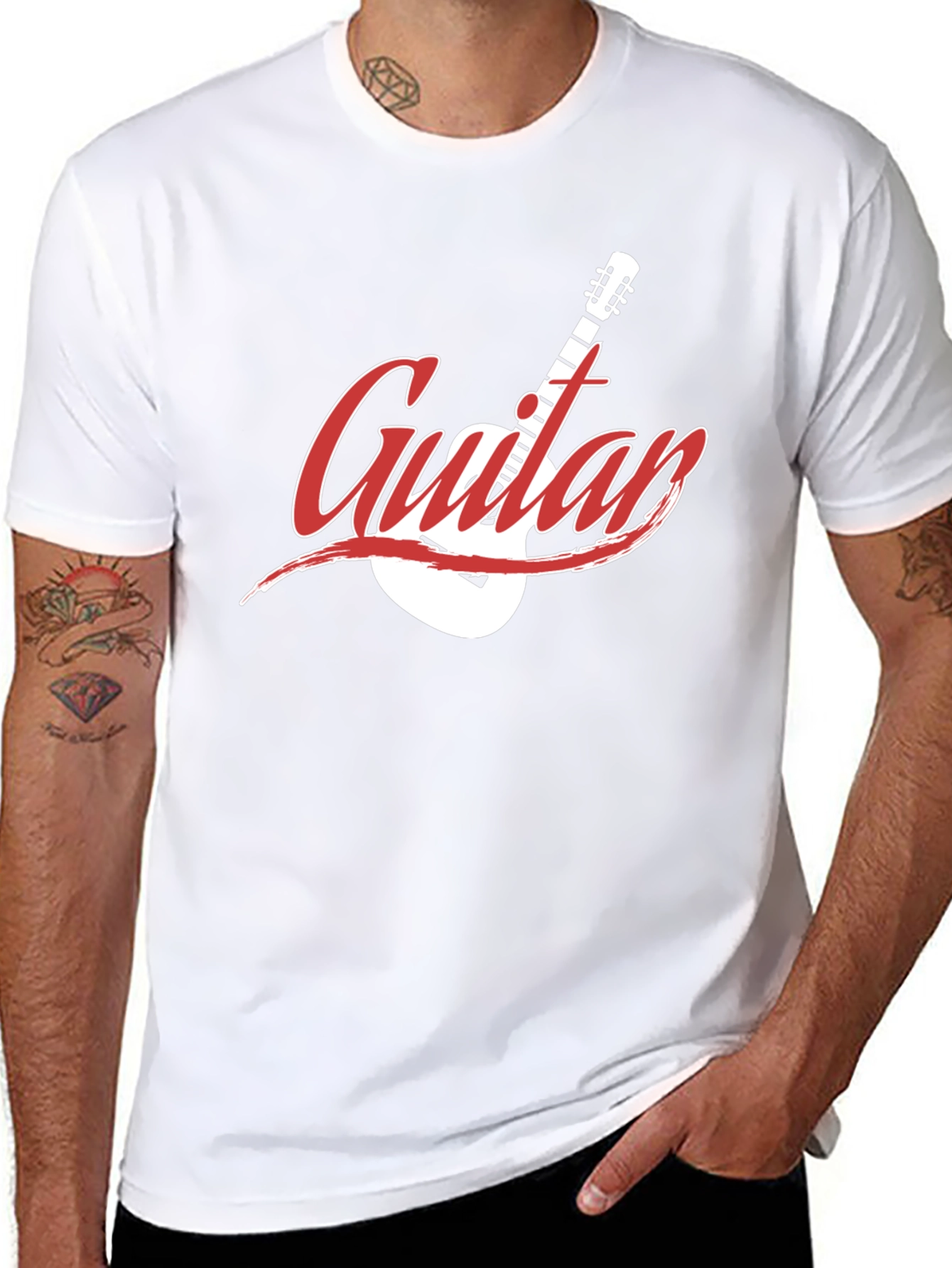 Guitar Graphic Tee - Classic Rock Style Shirt