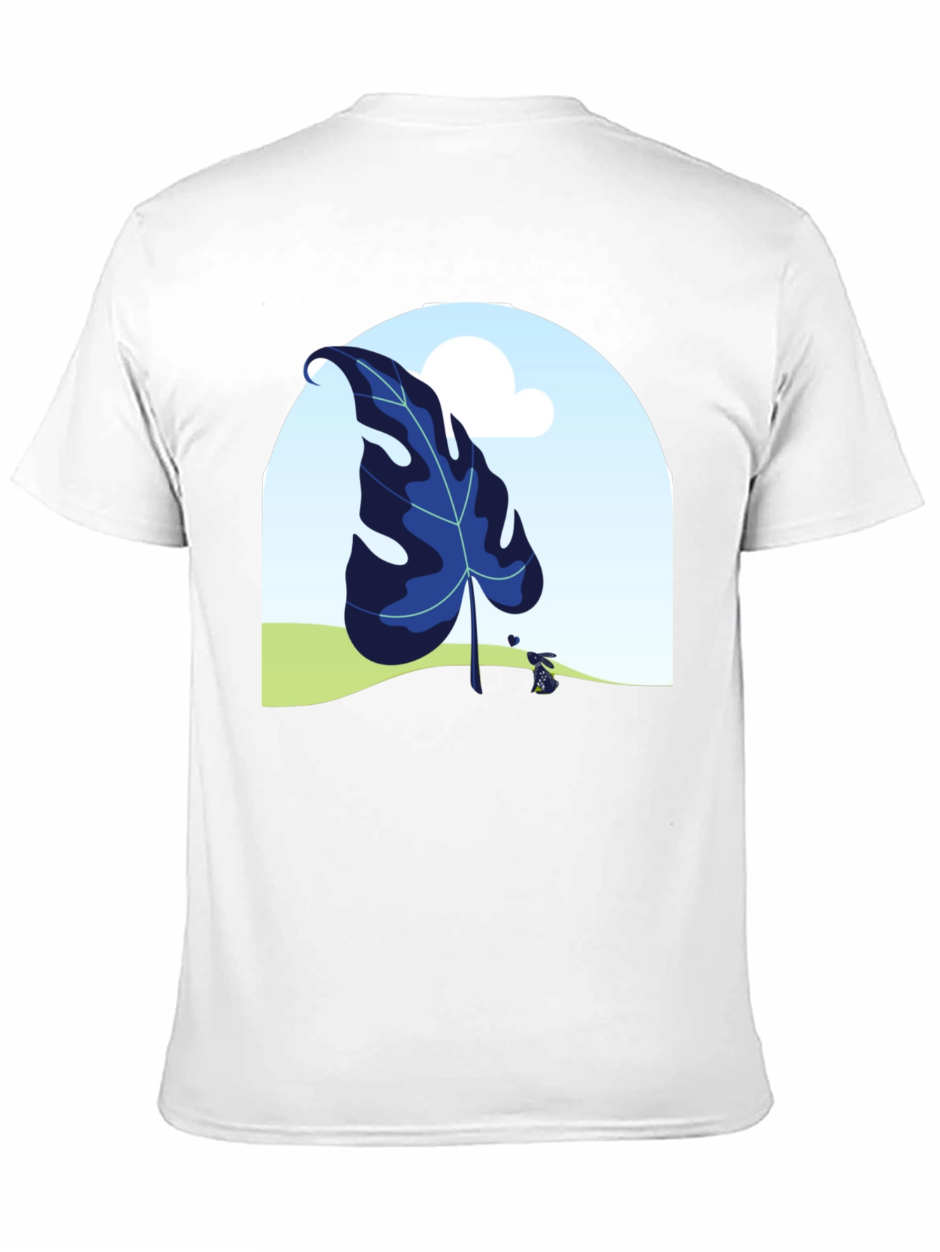 Botanical Leaf Black T-Shirt