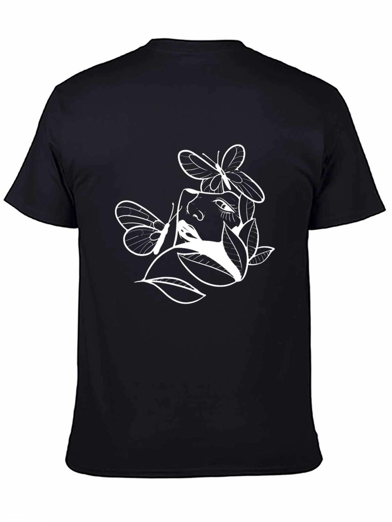 Abstract Butterfly Face Graphic T-Shirt