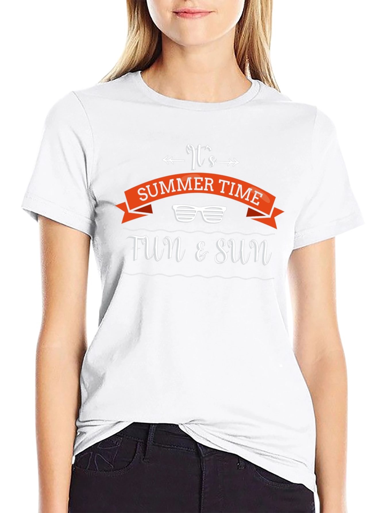 Summer Time Fun & Sun Black T-Shirt