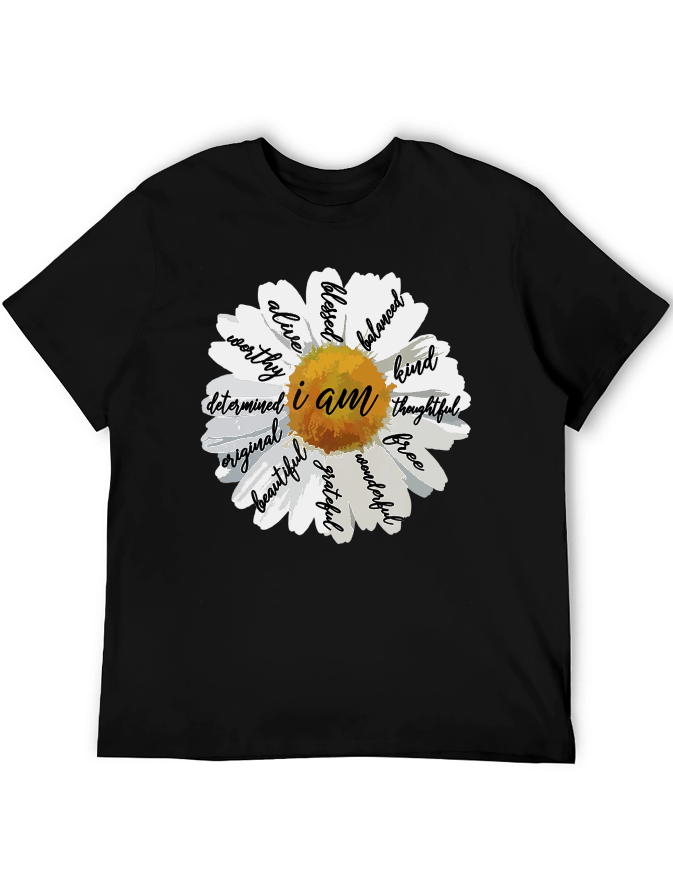 I Am Daisy Graphic Tee - Black
