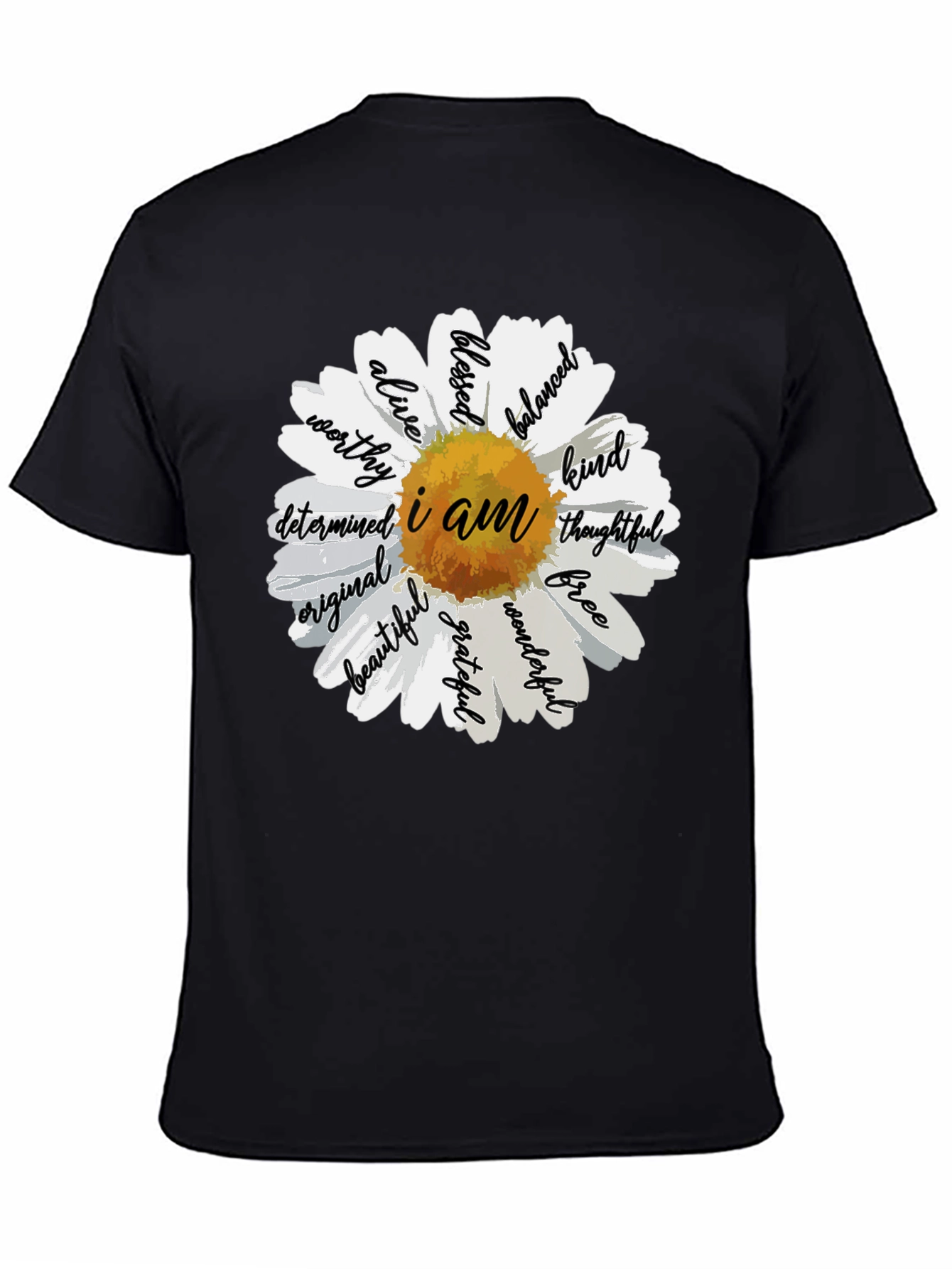 I Am Daisy Graphic Tee - Black