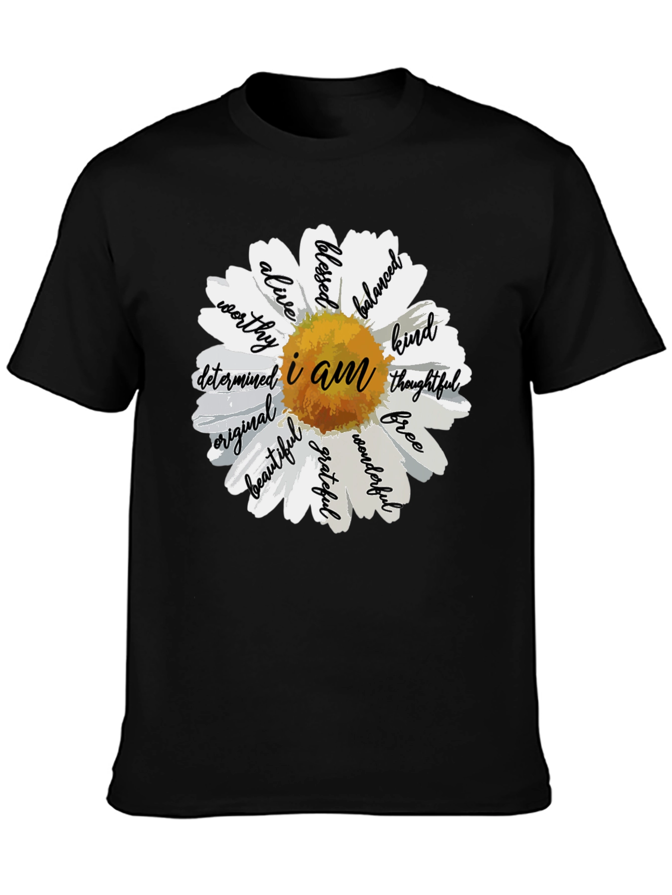 I Am Daisy Graphic Tee - Black