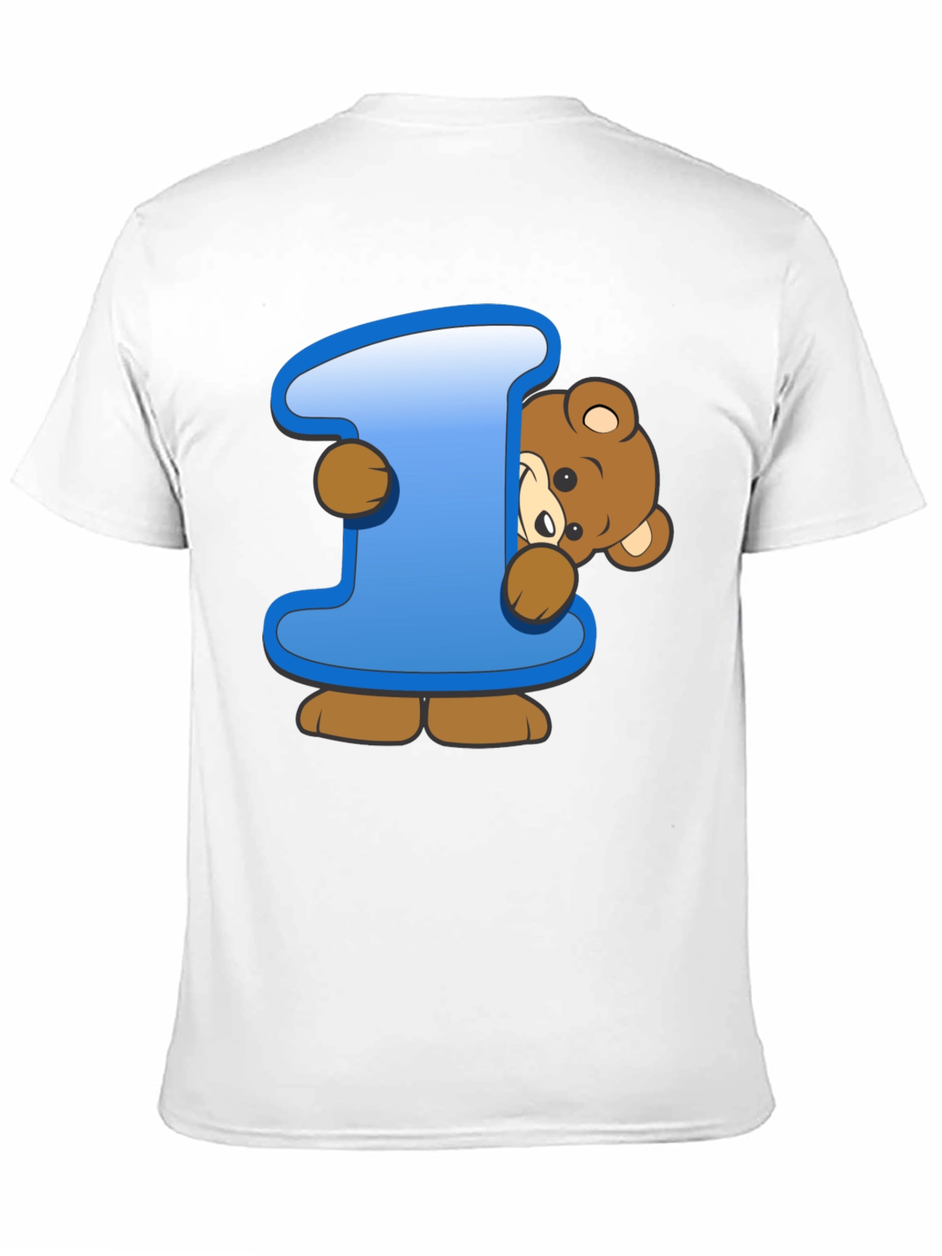 Cute Teddy Bear Initial I Black T-Shirt