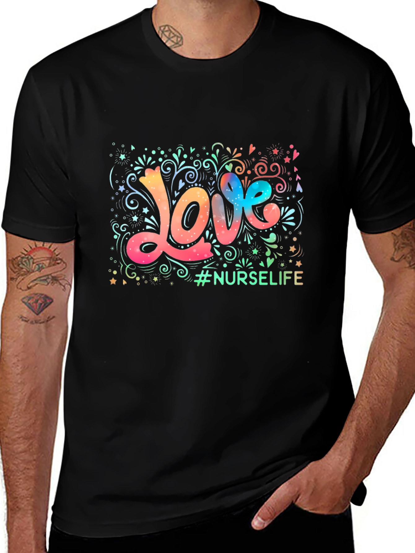 Love Nurse Life Graphic Tee - Stylish Comfort