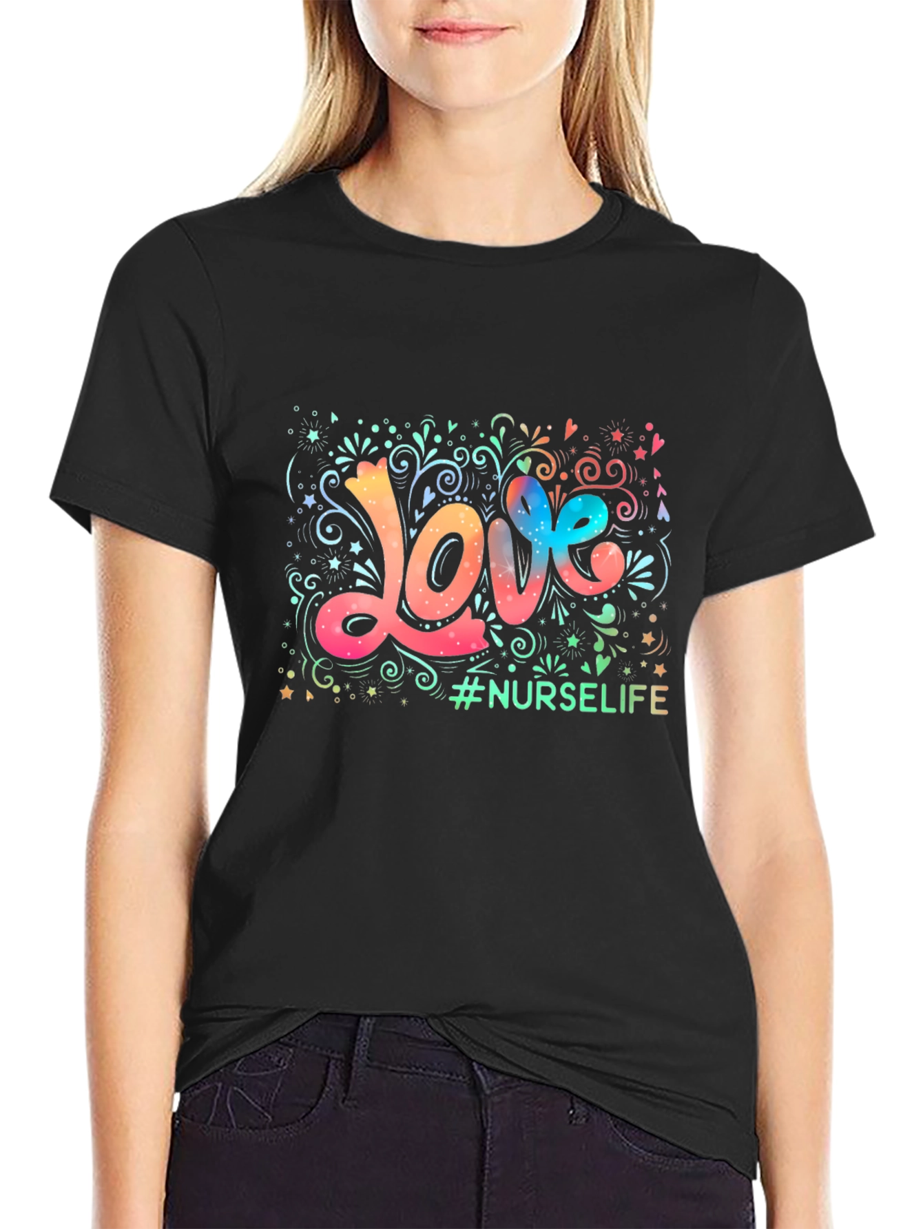 Love Nurse Life Graphic Tee - Stylish Comfort