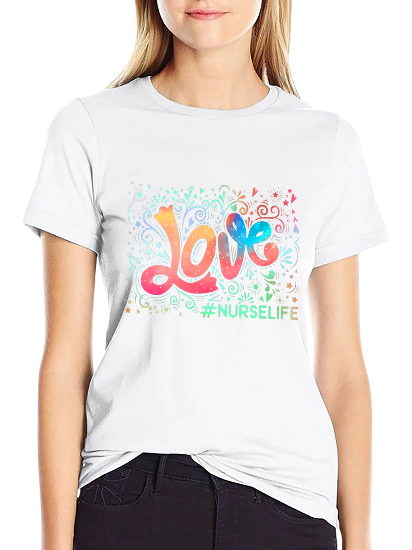 Love Nurse Life Graphic Tee - Stylish Comfort