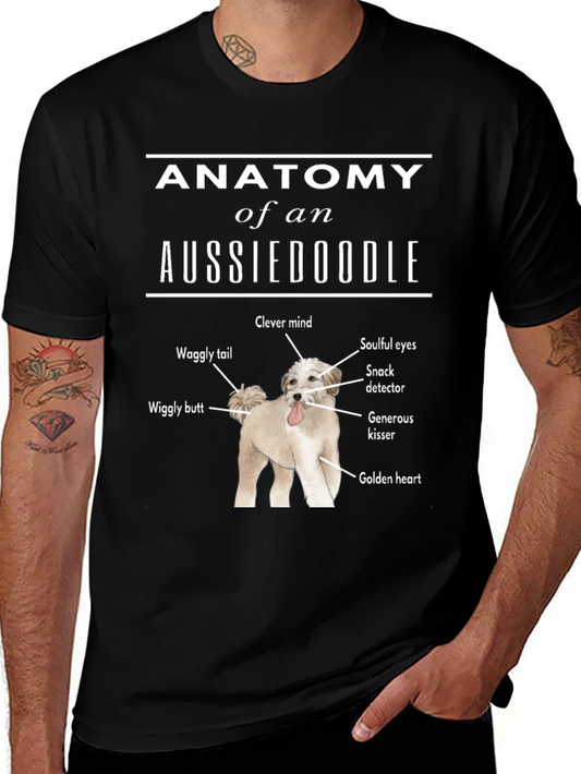 Anatomy of an Aussiedoodle T-Shirt Dog Lover Tee