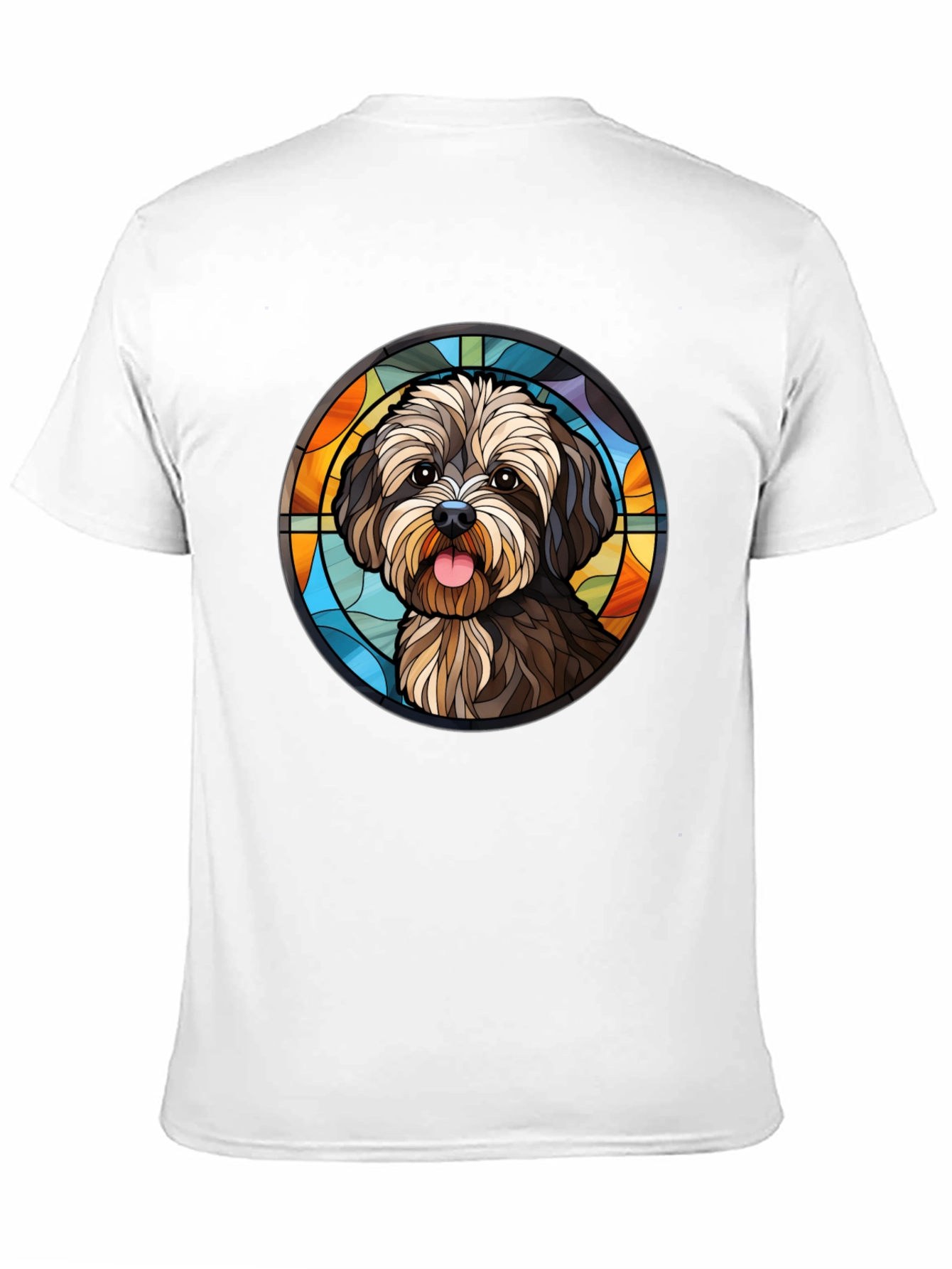 Dog Lovers Stained Glass Style T-Shirt