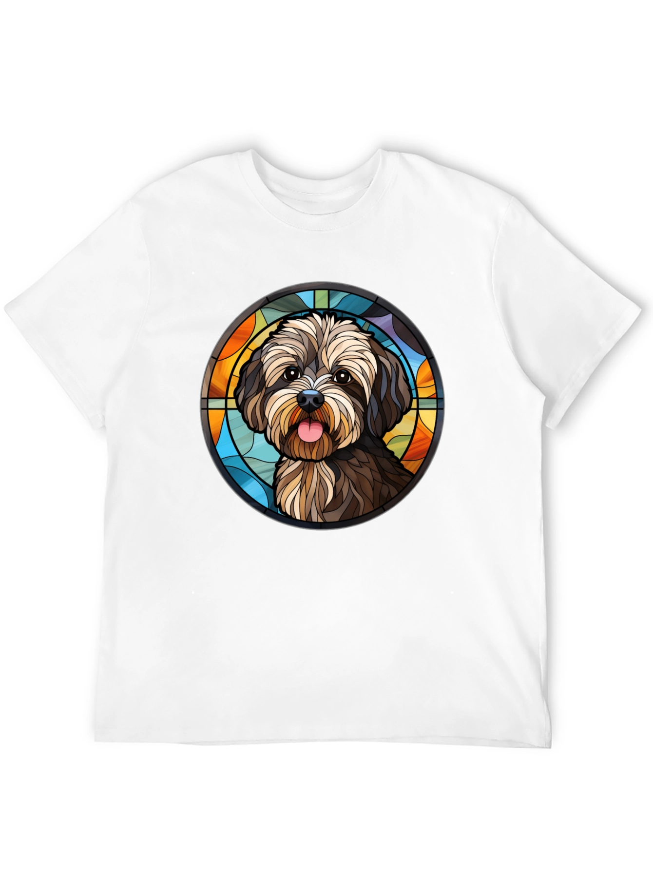 Dog Lovers Stained Glass Style T-Shirt