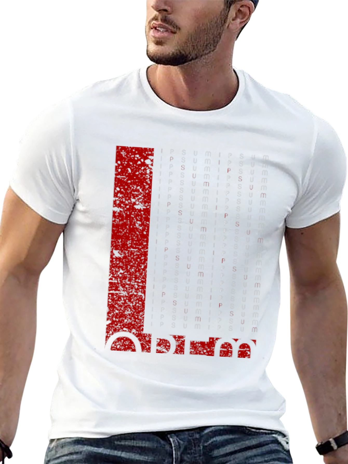 Abstract Graphic Print Mens Black T-Shirt