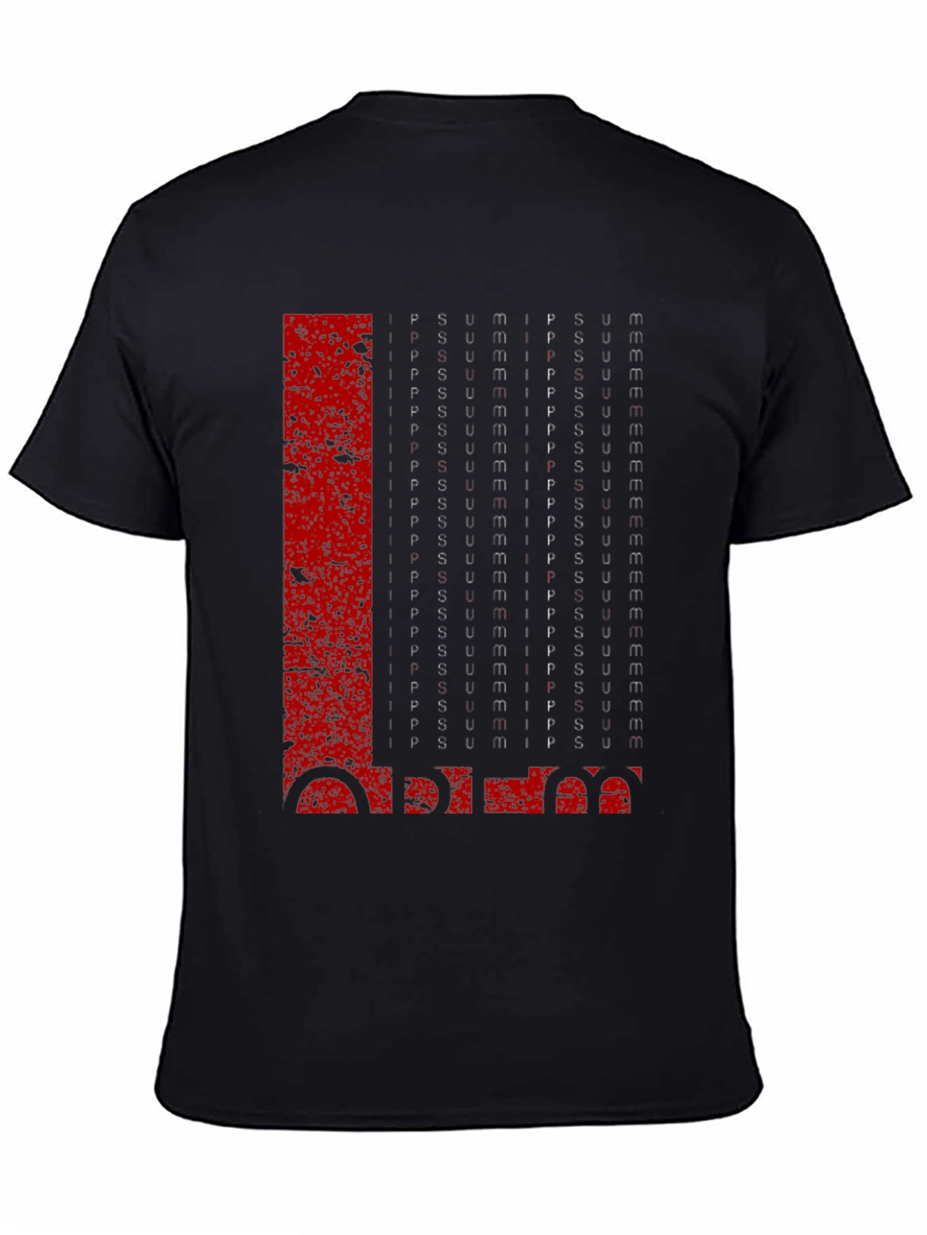 Abstract Graphic Print Mens Black T-Shirt