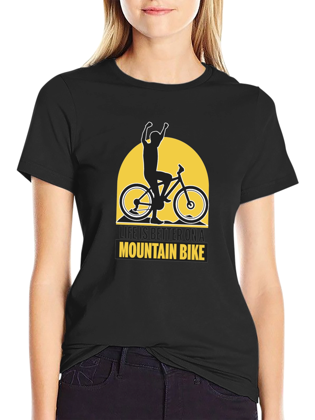 Life is Better Mountain Bike Graphic Tee