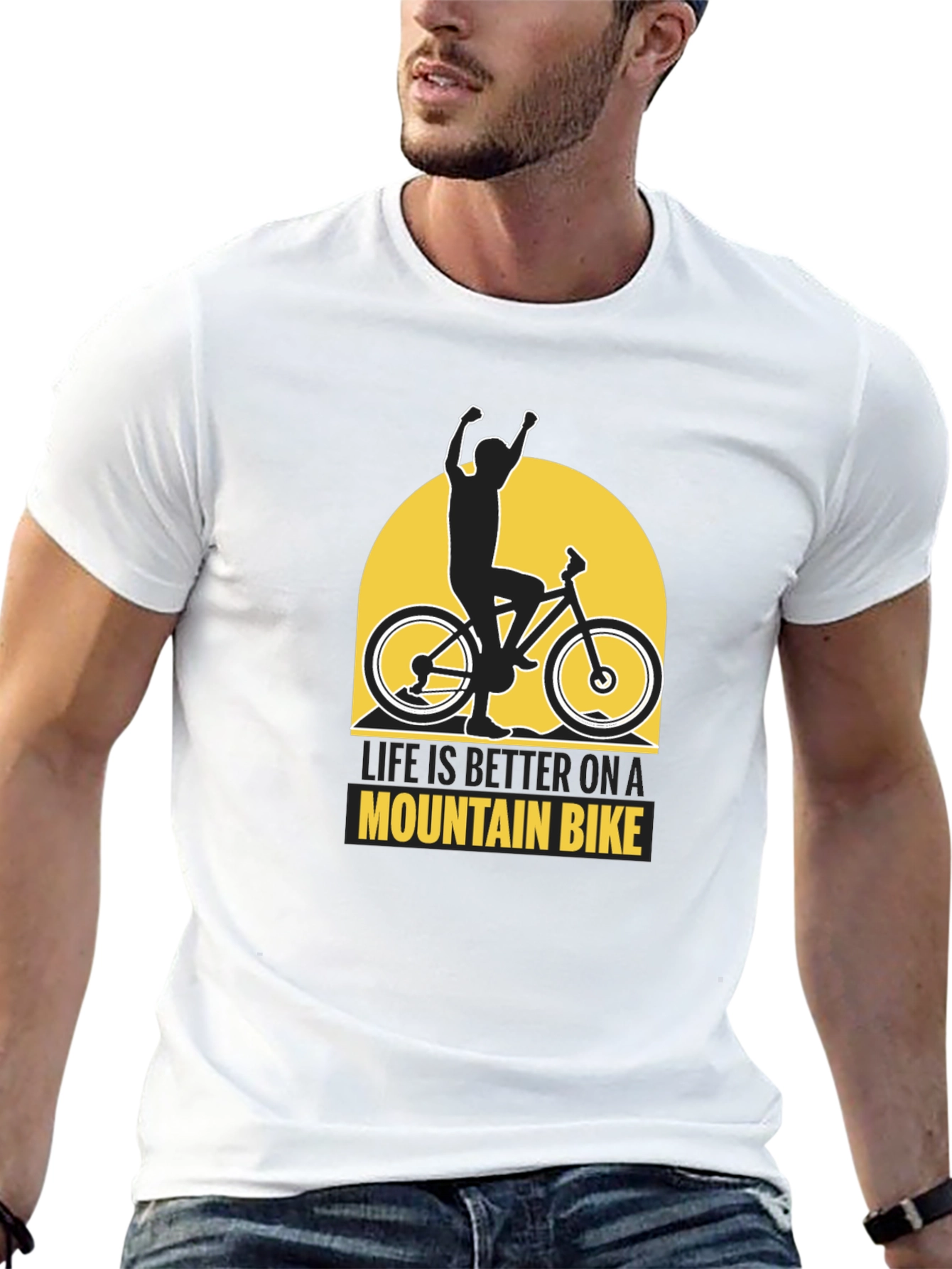 Life is Better Mountain Bike Graphic Tee