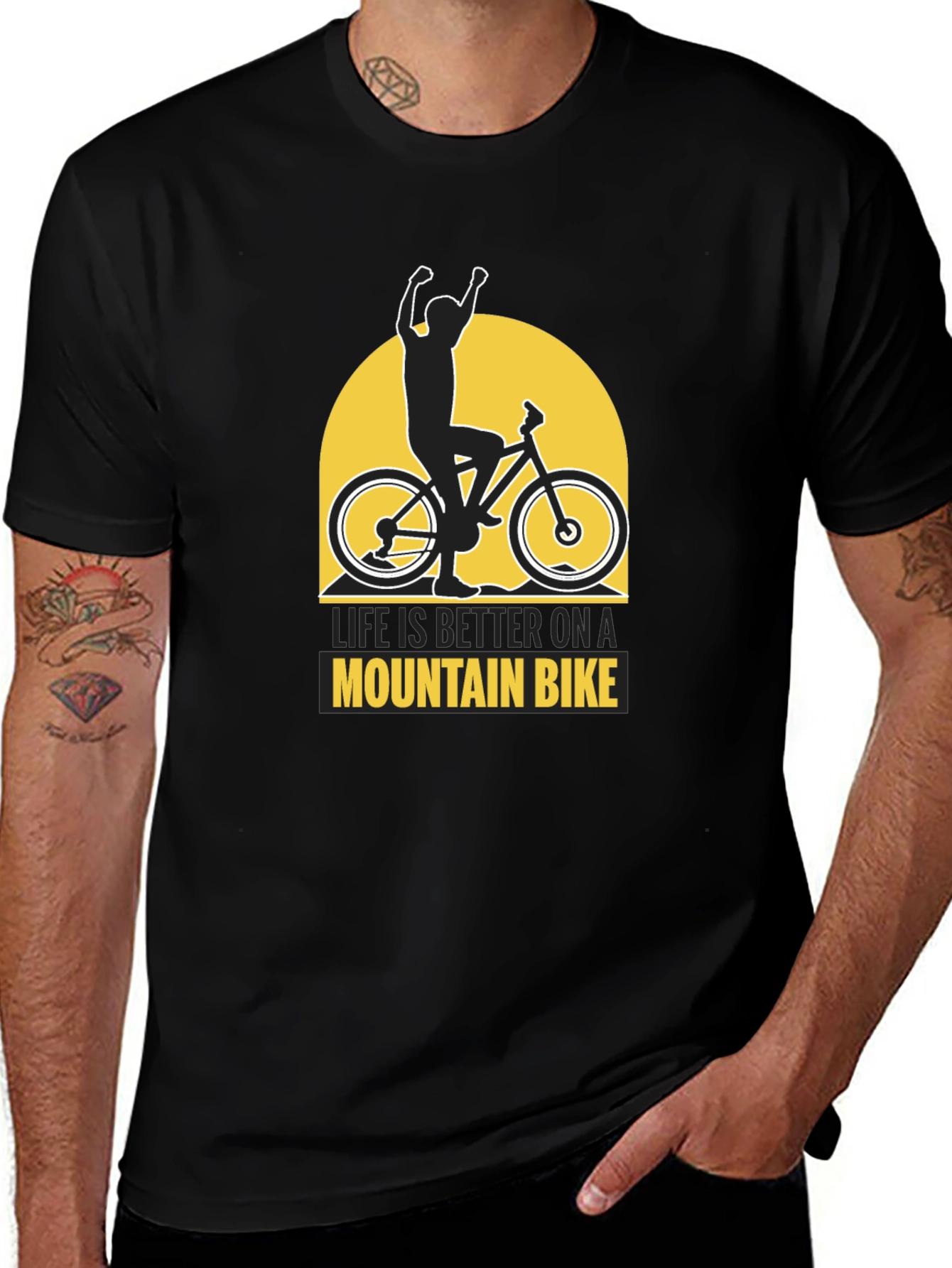 Life is Better Mountain Bike Graphic Tee