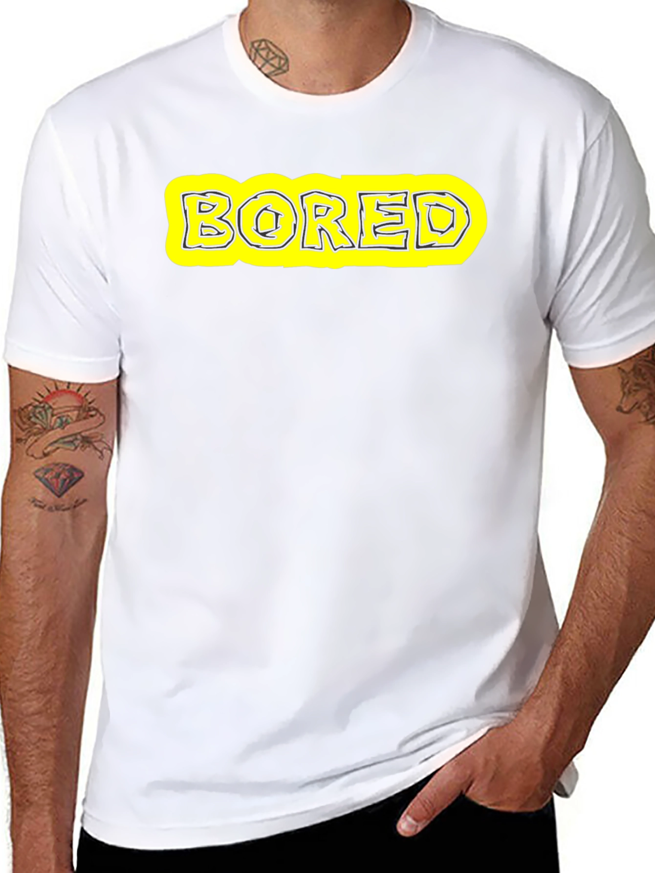 Bored Graphic Tee - Casual Cotton T-Shirt