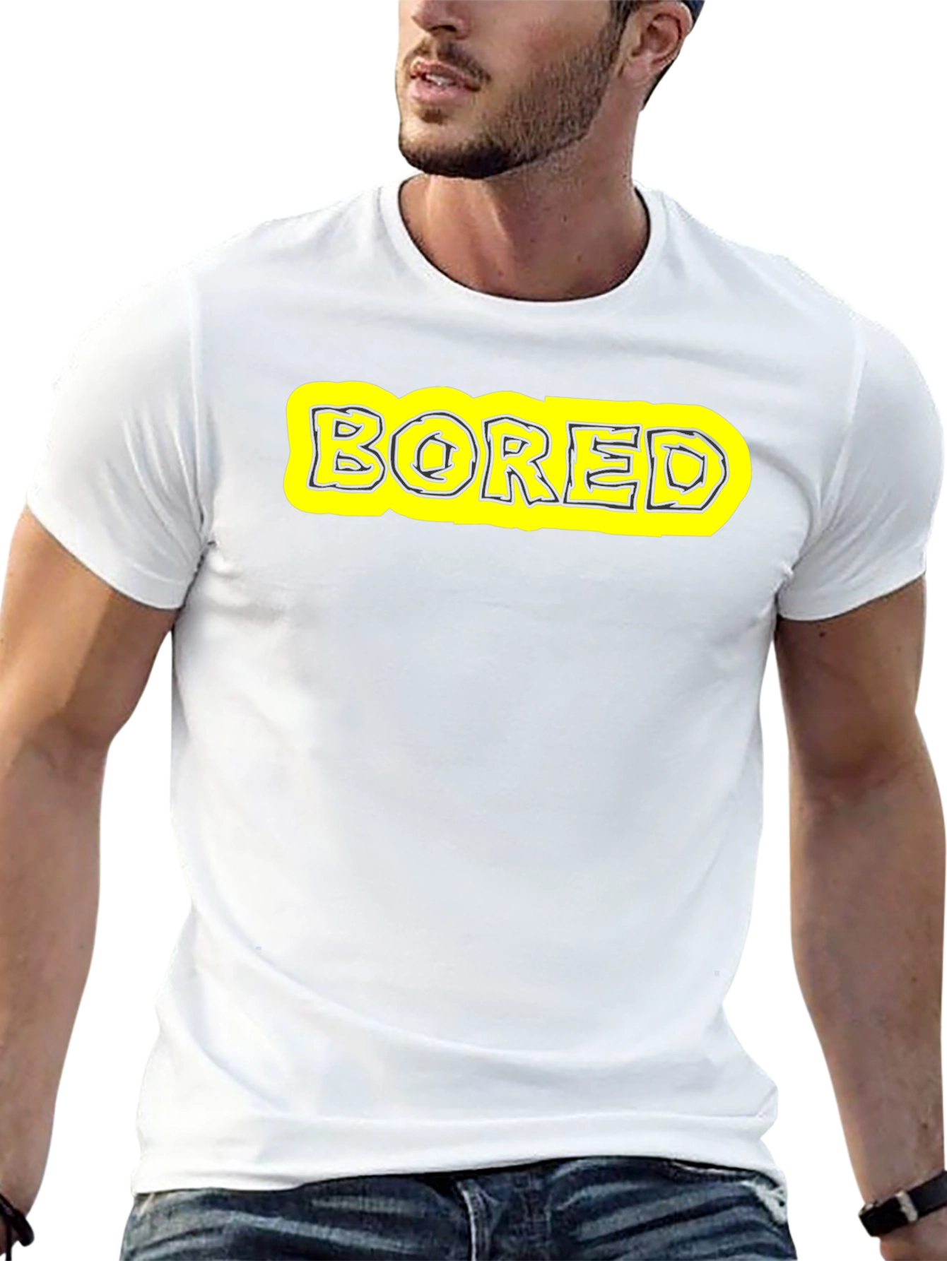 Bored Graphic Tee - Casual Cotton T-Shirt