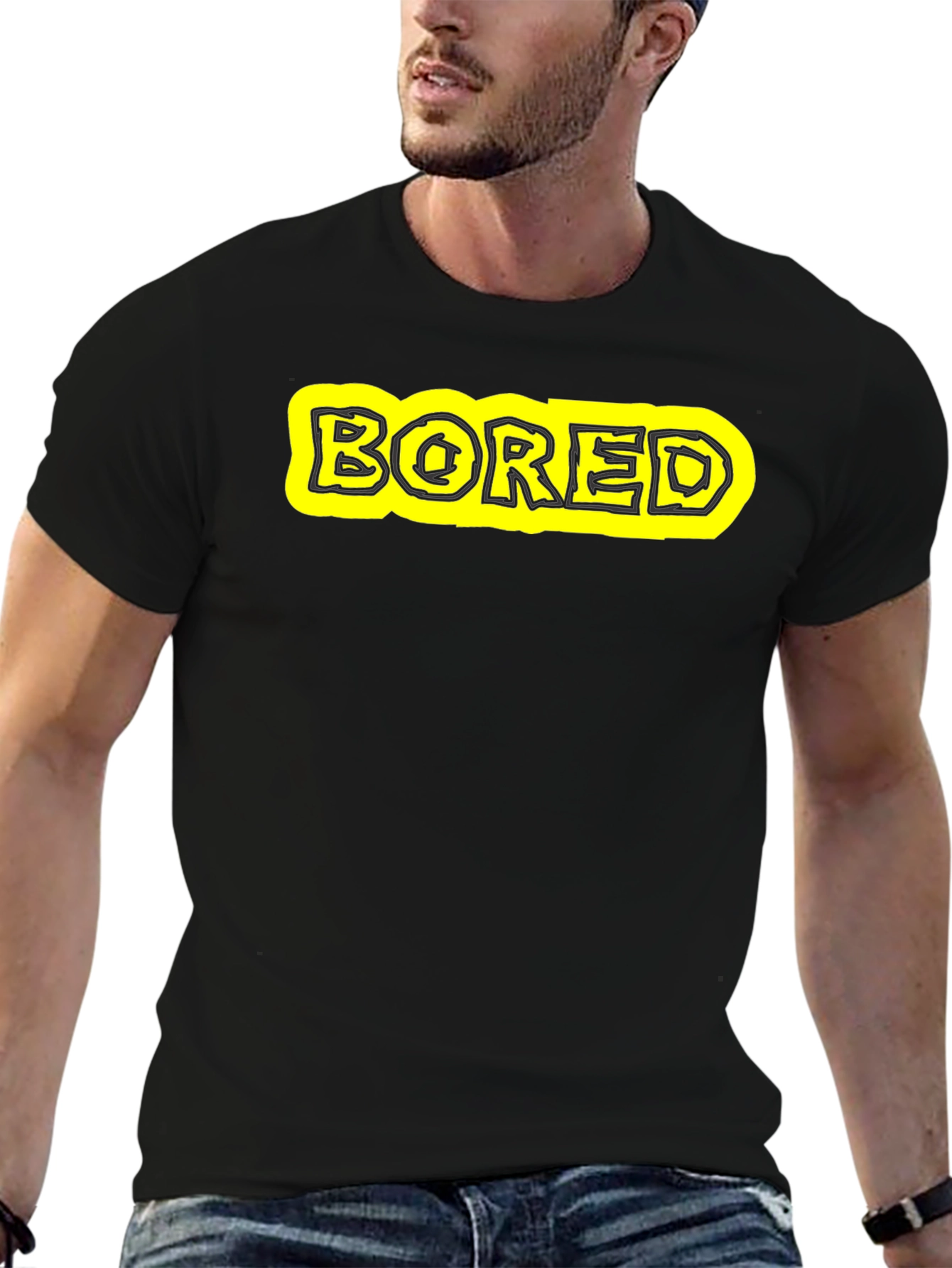 Bored Graphic Tee - Casual Cotton T-Shirt