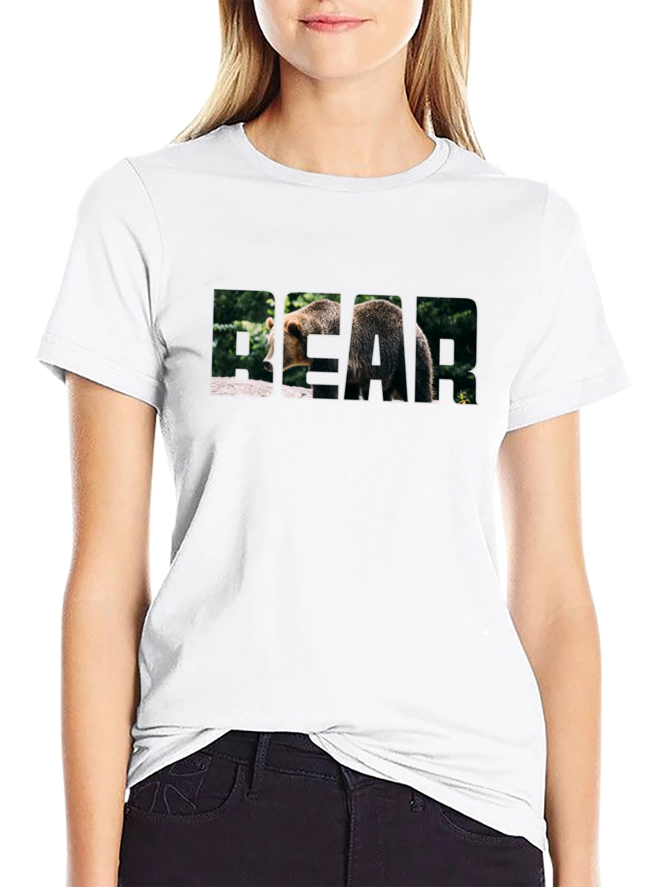 Bear Graphic Black T-Shirt