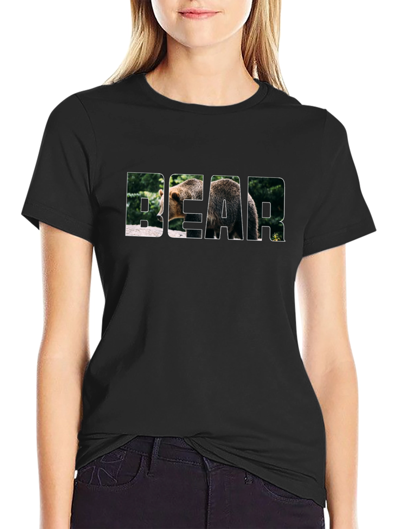 Bear Graphic Black T-Shirt