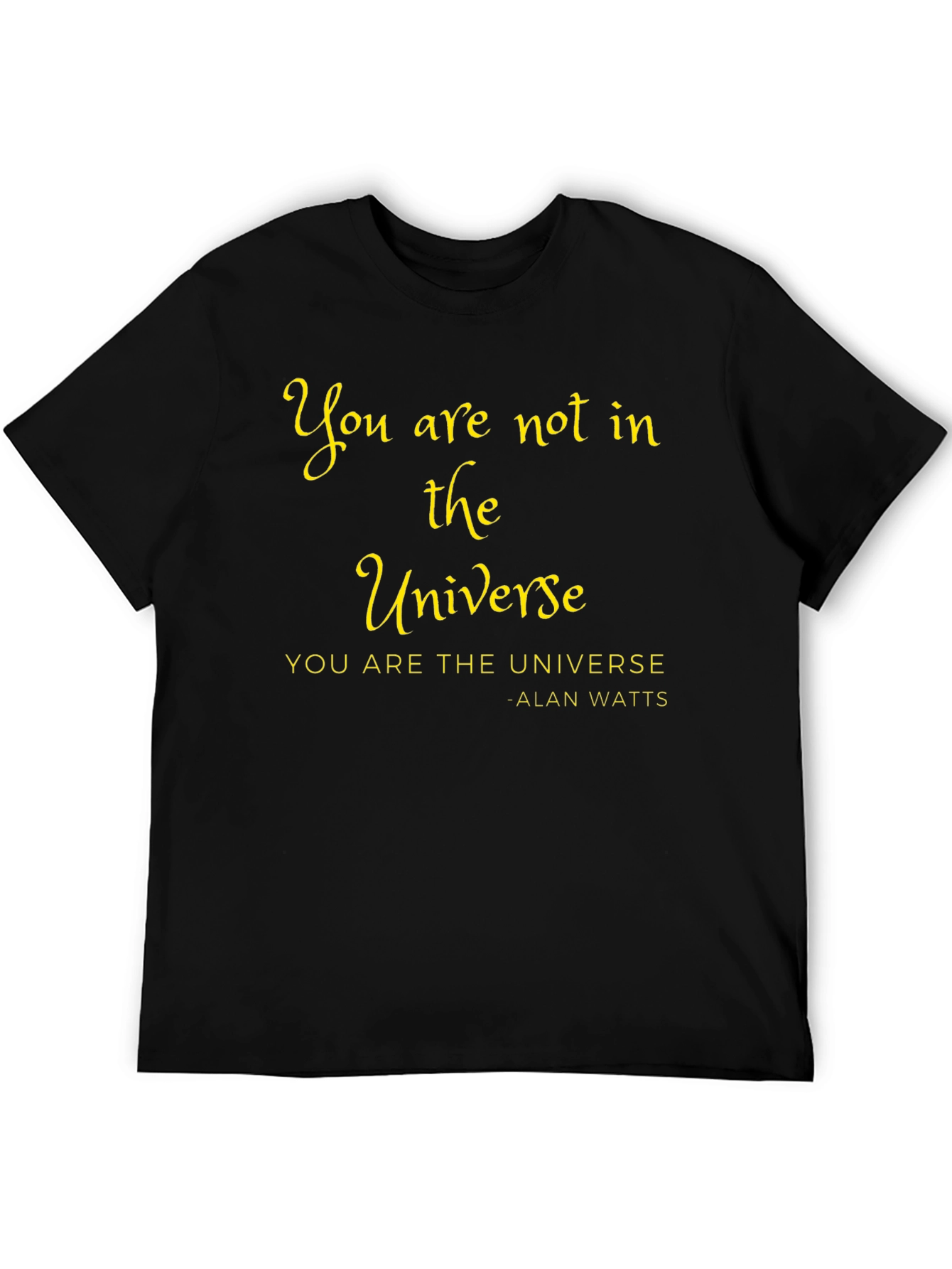 Universe Black Graphic Tee - Alan Watts Quote