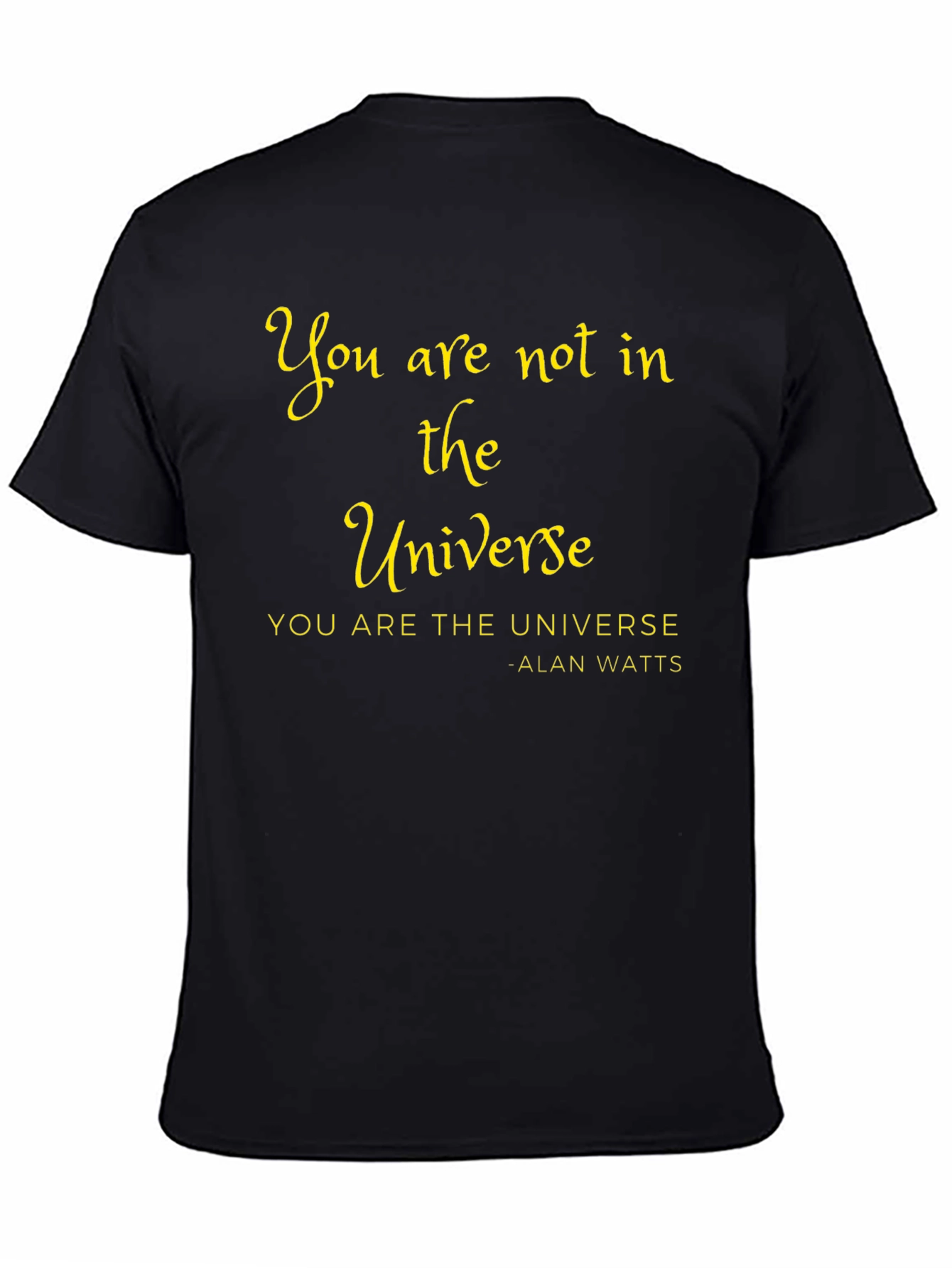Universe Black Graphic Tee - Alan Watts Quote