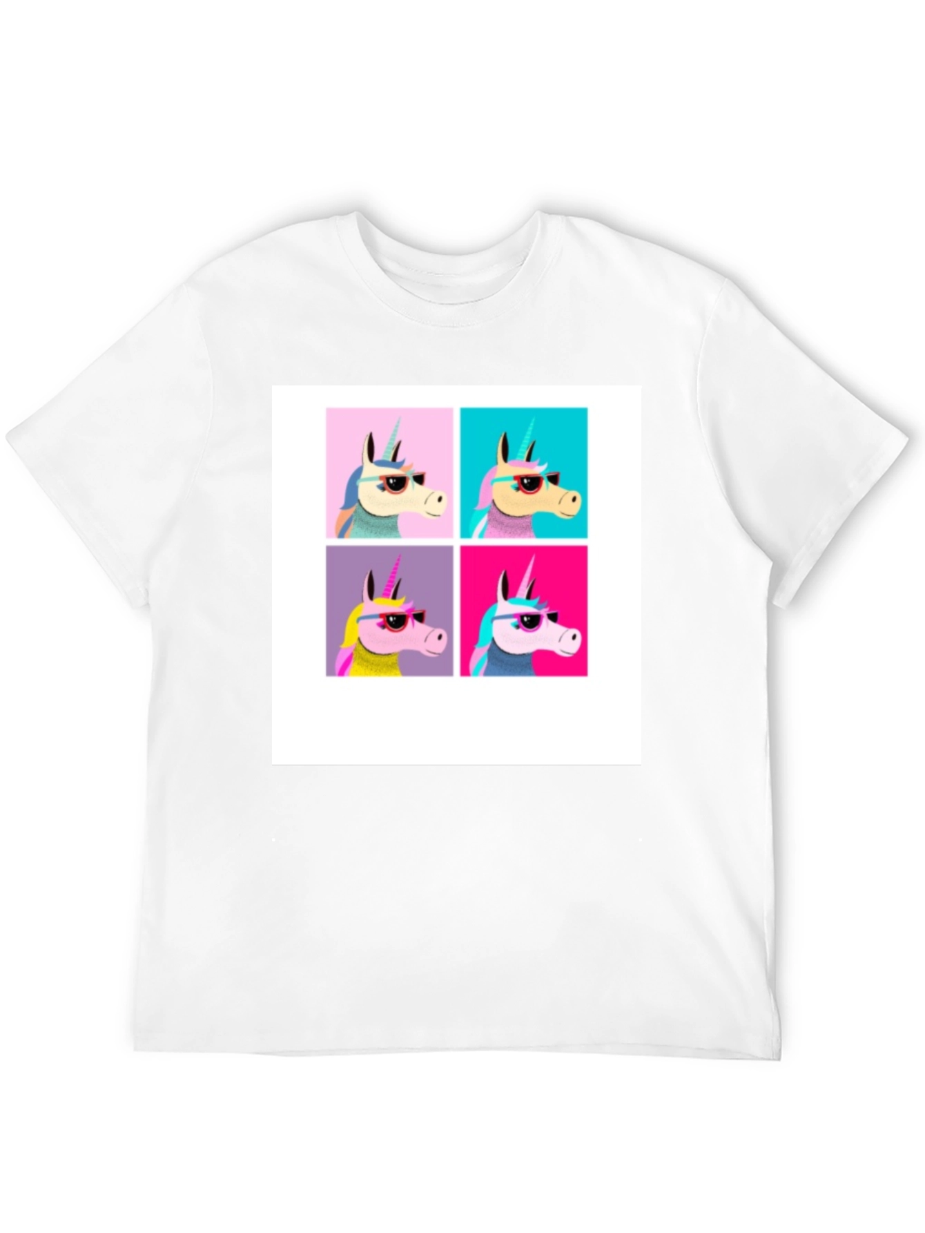 Unicorn Pop Art Black T-Shirt