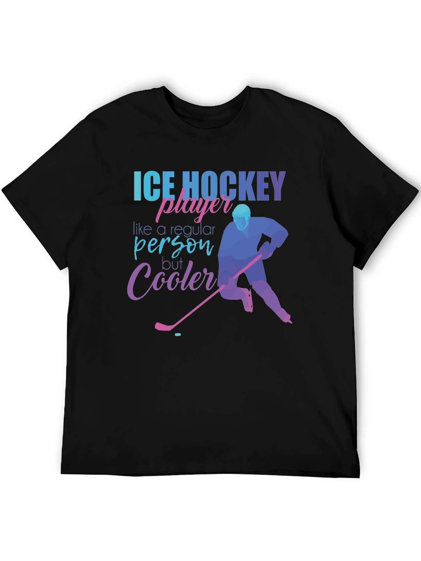 Cool Ice Hockey Player Graphic Tee