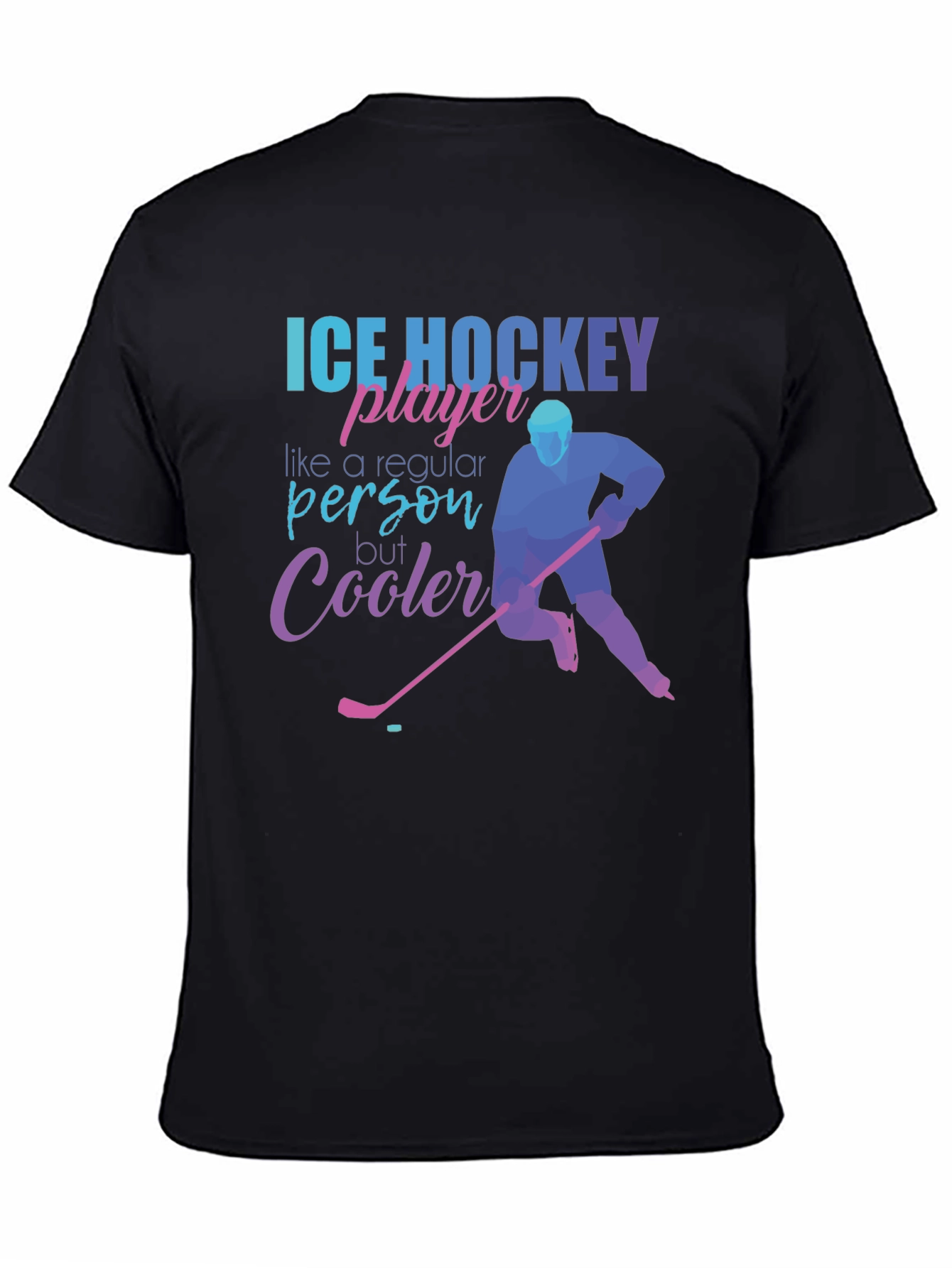 Cool Ice Hockey Player Graphic Tee