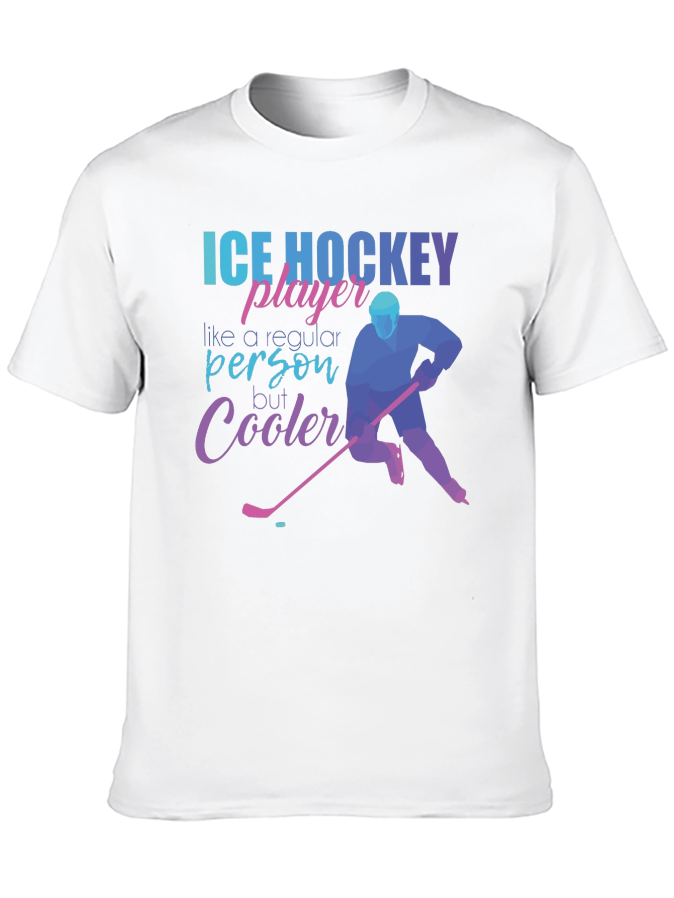 Cool Ice Hockey Player Graphic Tee