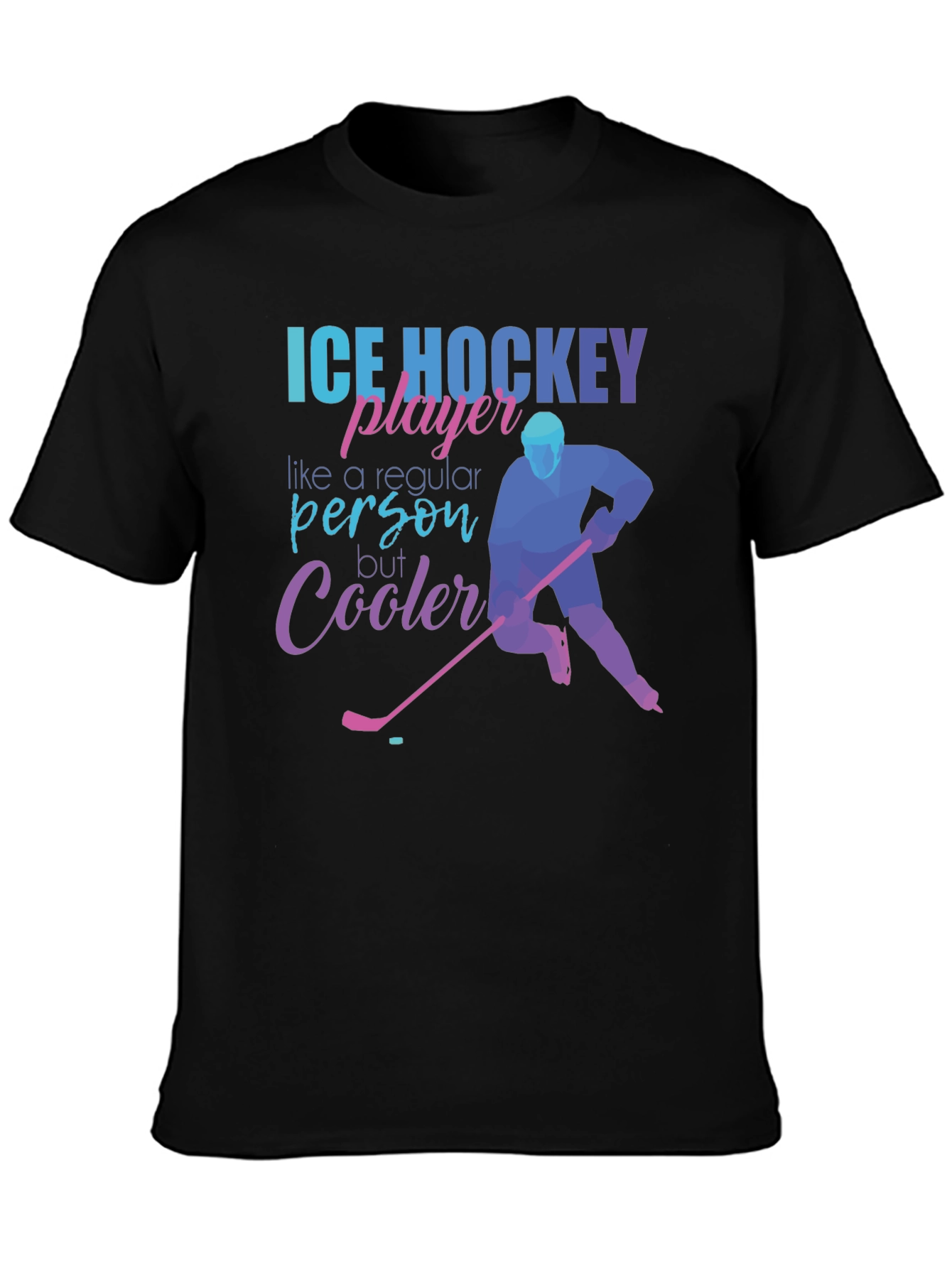Cool Ice Hockey Player Graphic Tee