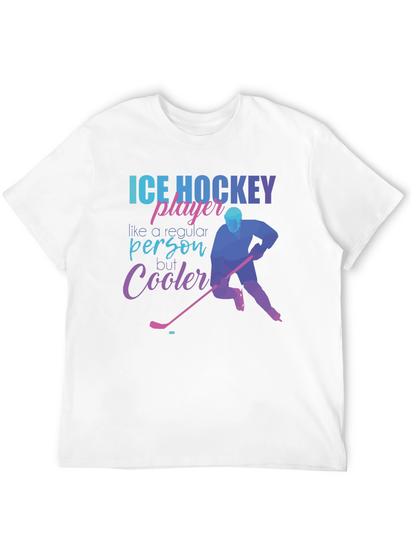 Cool Ice Hockey Player Graphic Tee