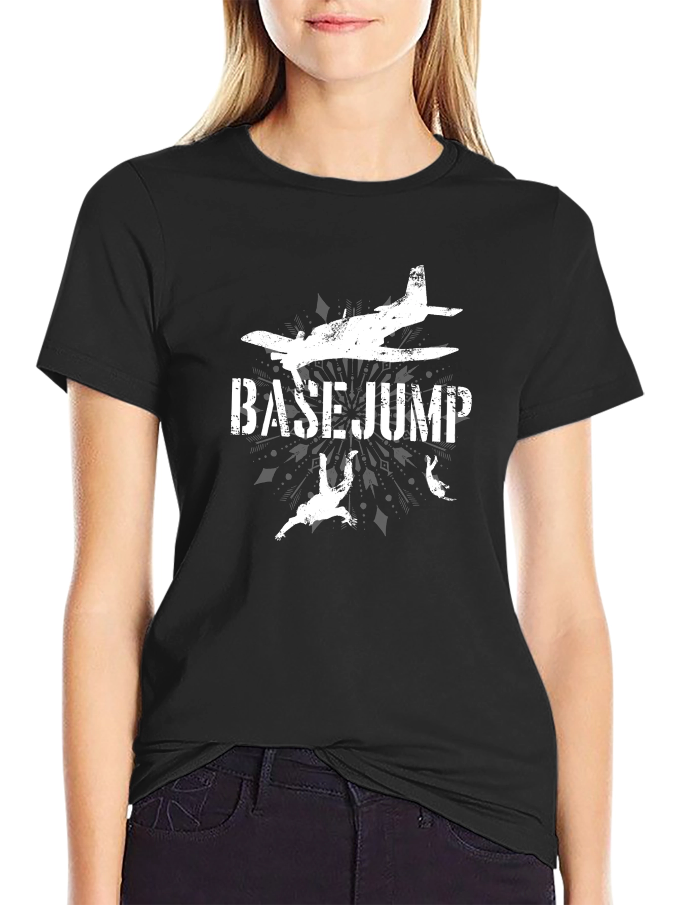 BASE JUMP Tee - Skydiving Plane Design