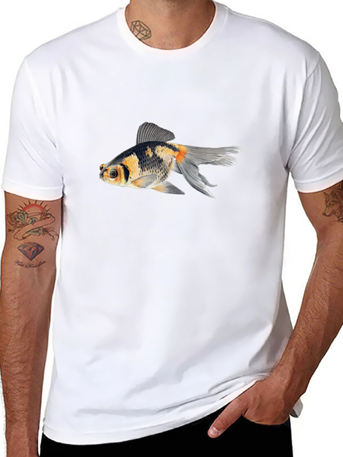 Goldfish Graphic Tee - Mens Black T-Shirt