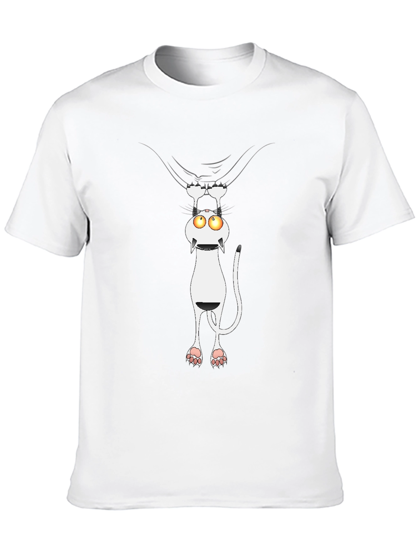 Funny Cat Peek T-Shirt - Whimsical Graphic Tee