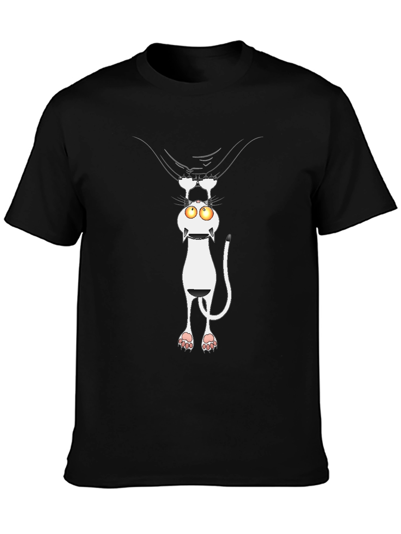 Funny Cat Peek T-Shirt - Whimsical Graphic Tee