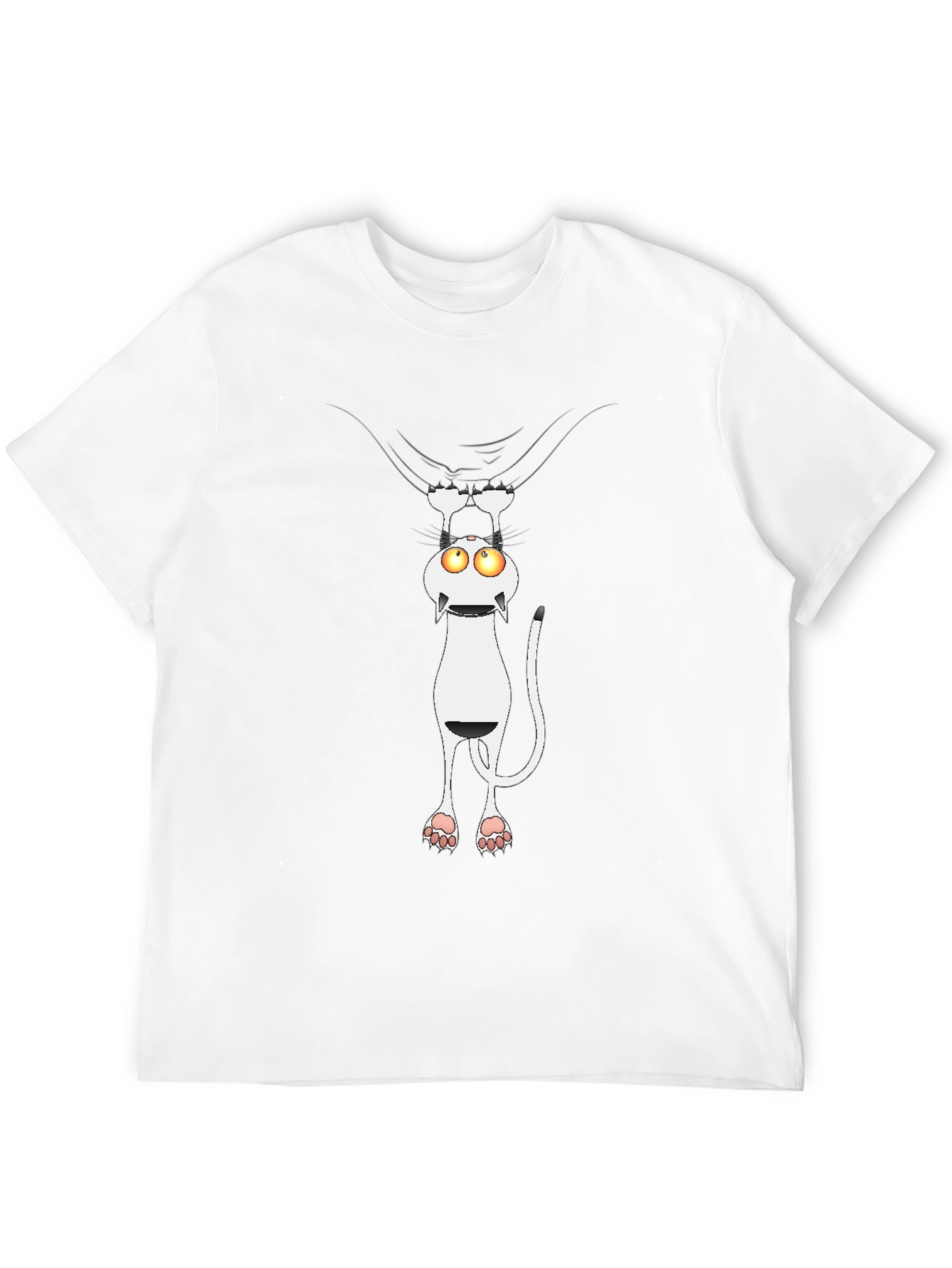 Funny Cat Peek T-Shirt - Whimsical Graphic Tee