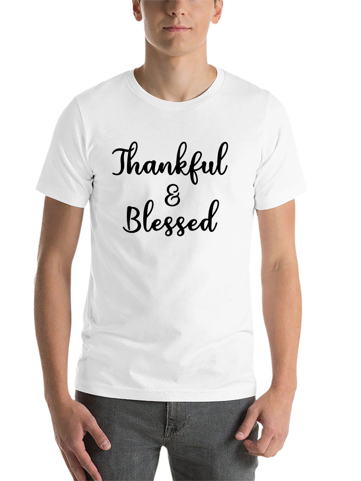 Thankful & Blessed Black T-Shirt