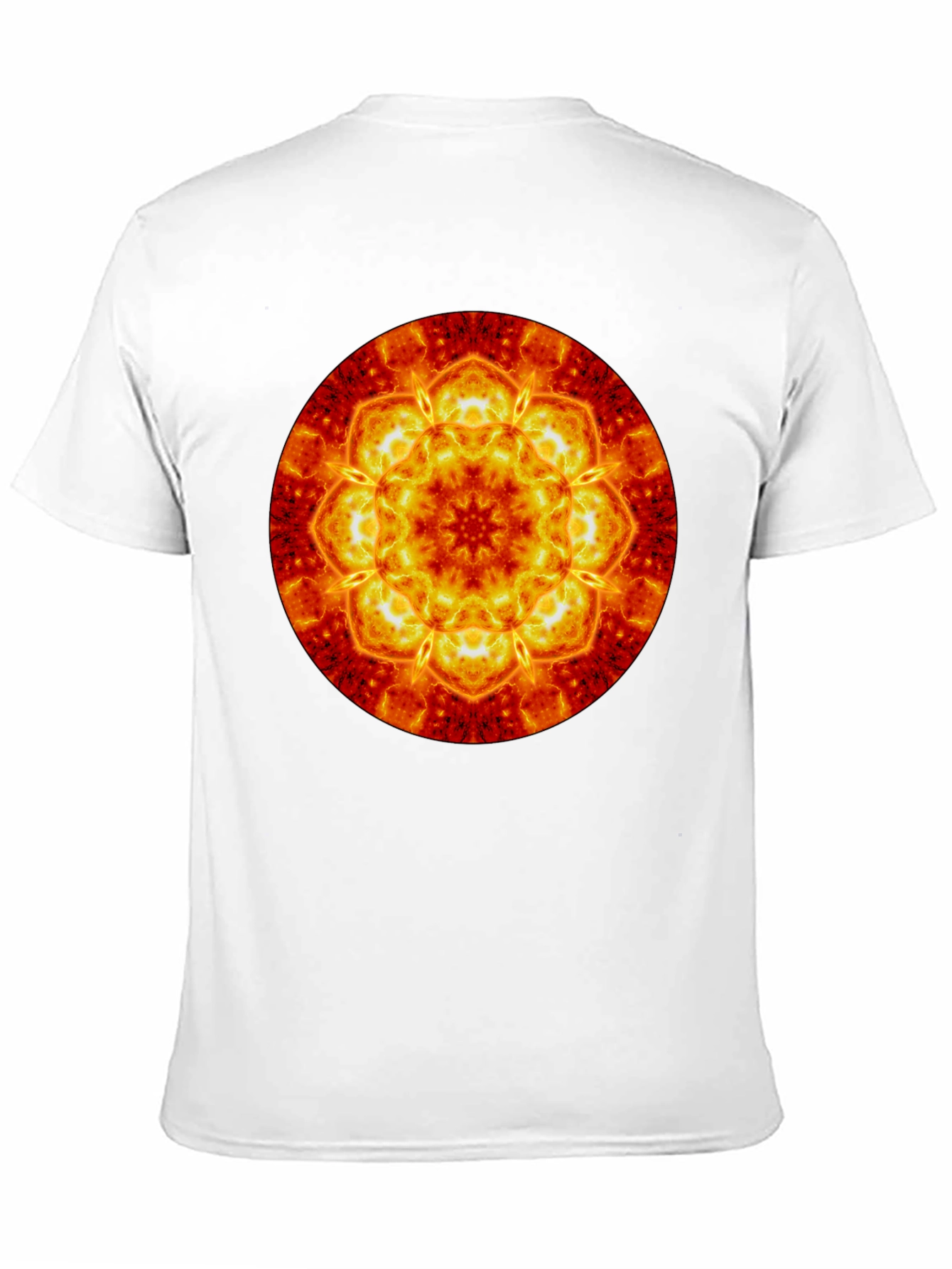 Fiery Mandala Graphic Tee - Bold & Unique