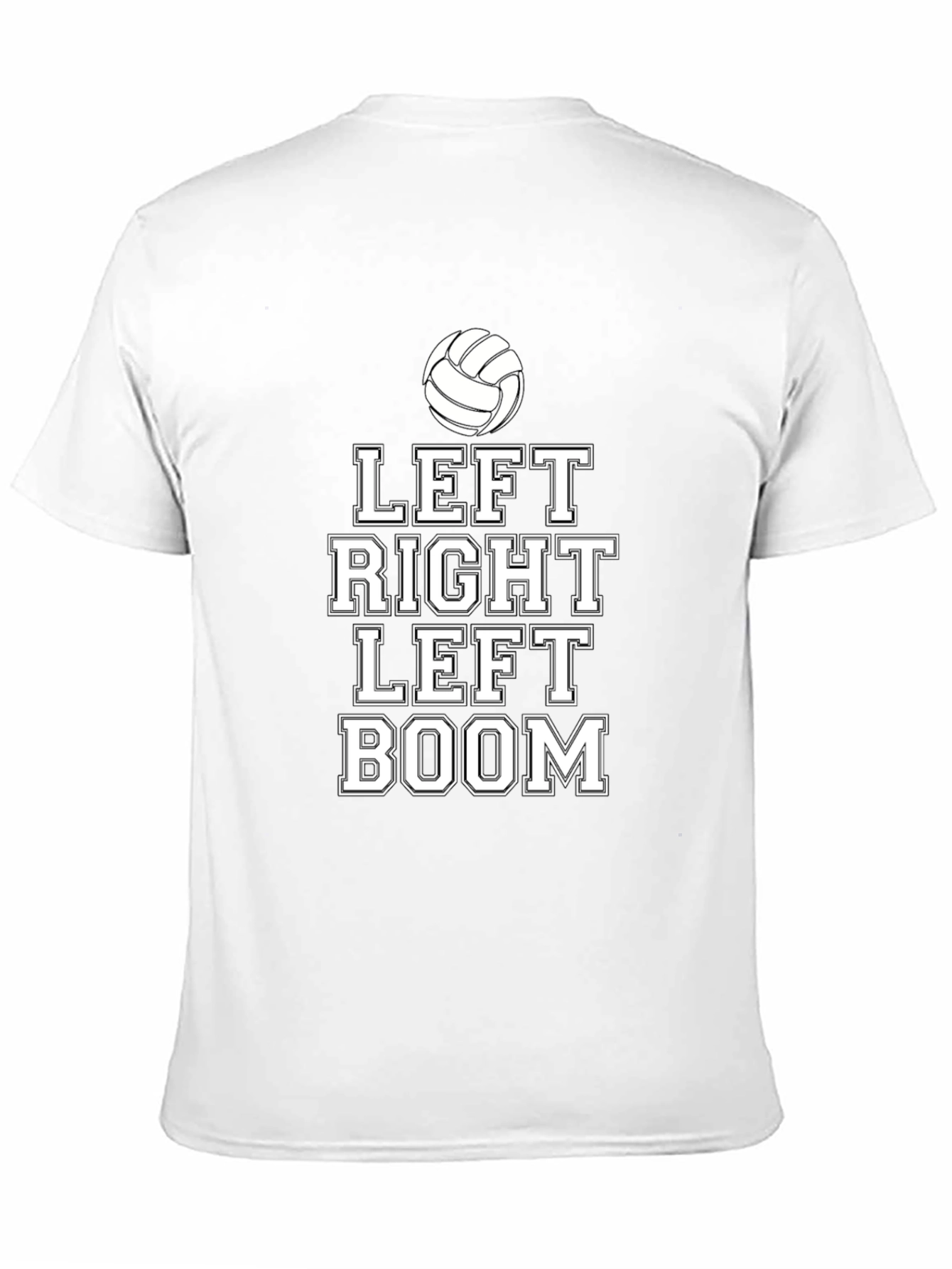 Volleyball Left Right Boom Graphic T-Shirt
