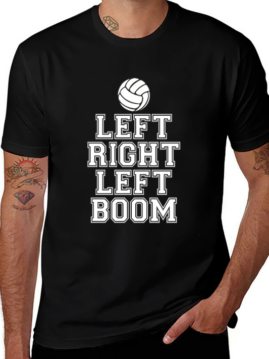 Volleyball Left Right Boom Graphic T-Shirt