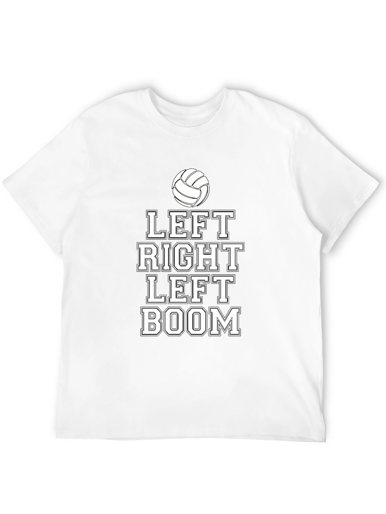 Volleyball Left Right Boom Graphic T-Shirt