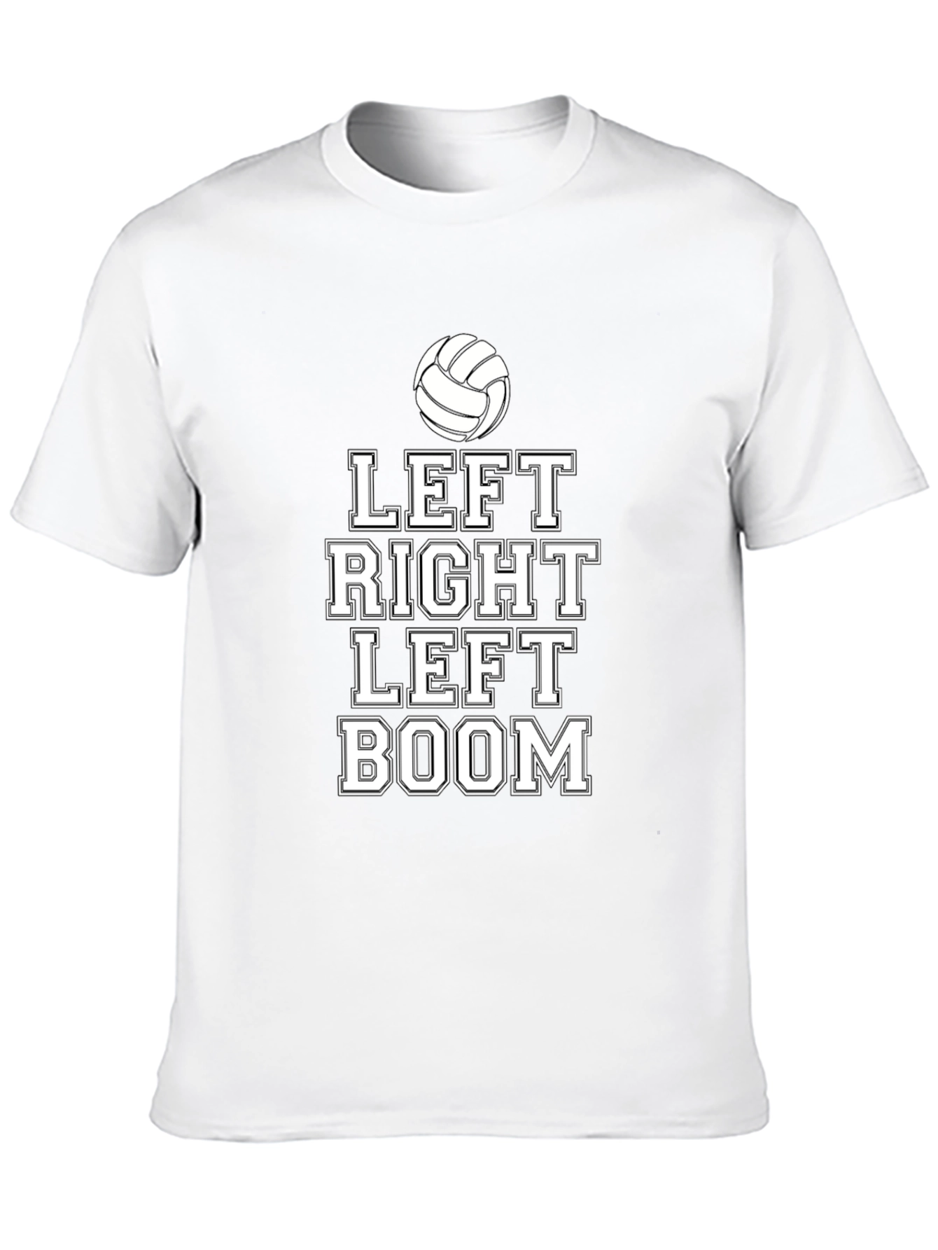 Volleyball Left Right Boom Graphic T-Shirt