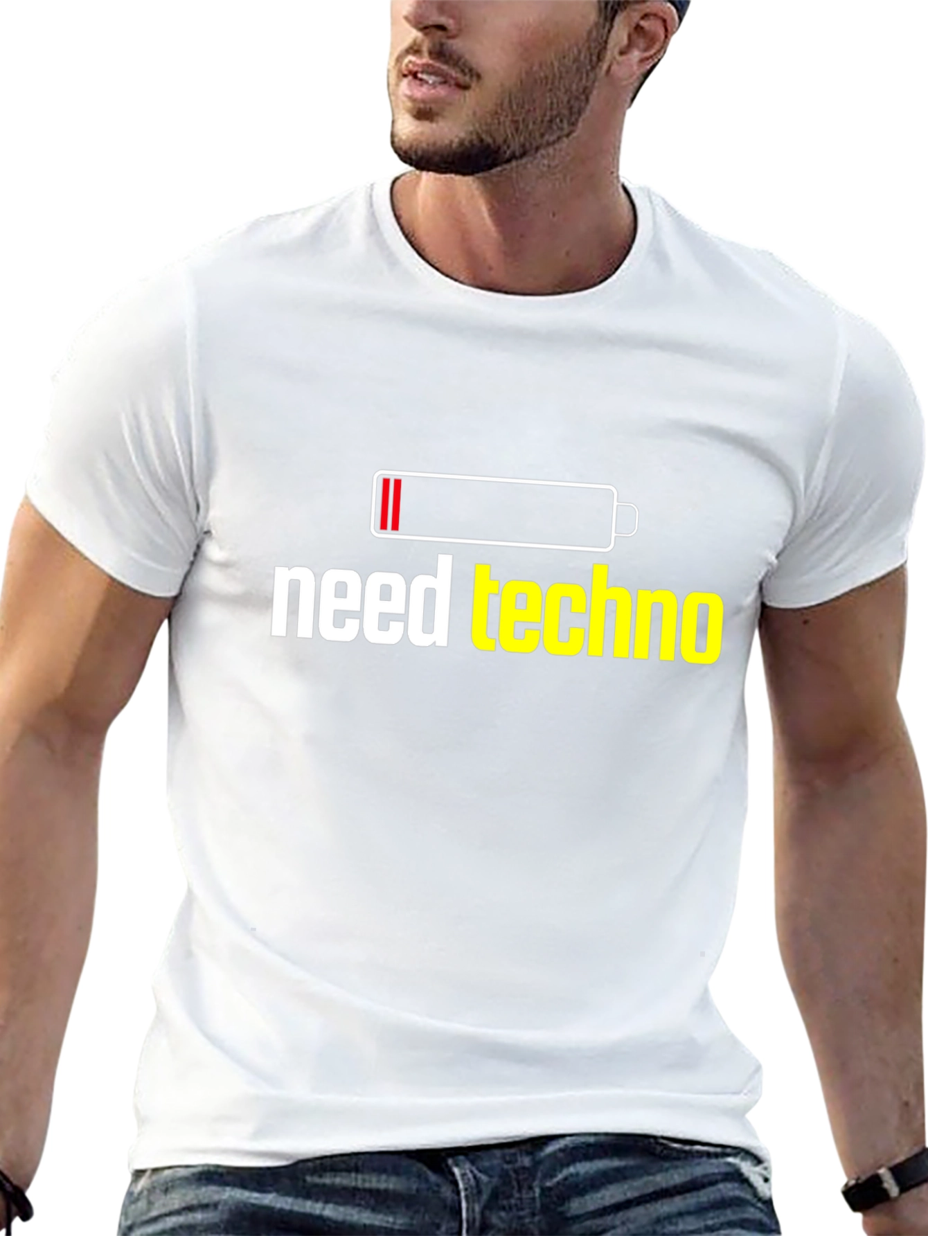 Need Techno T-Shirt - Low Battery EDM Rave