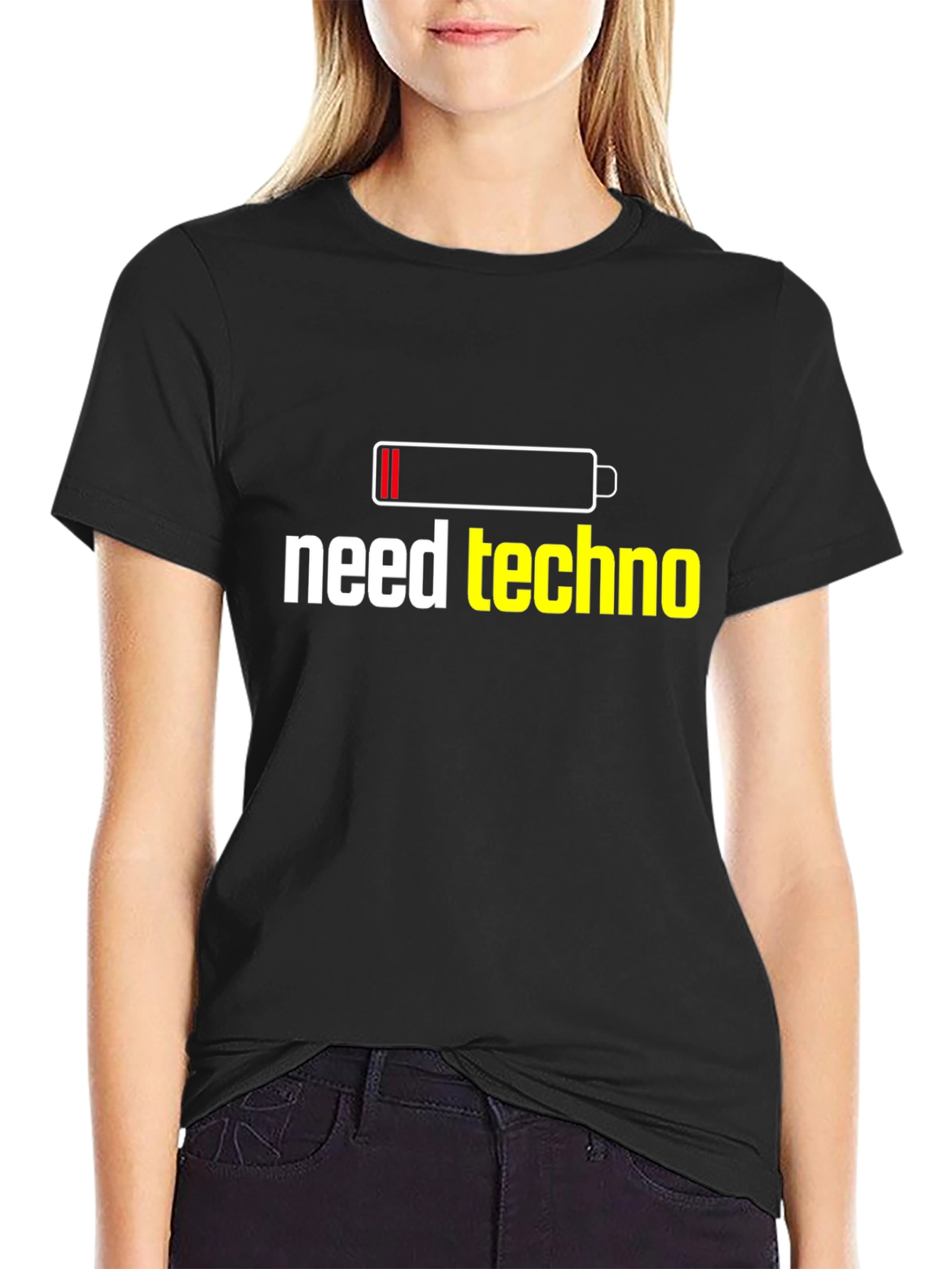 Need Techno T-Shirt - Low Battery EDM Rave