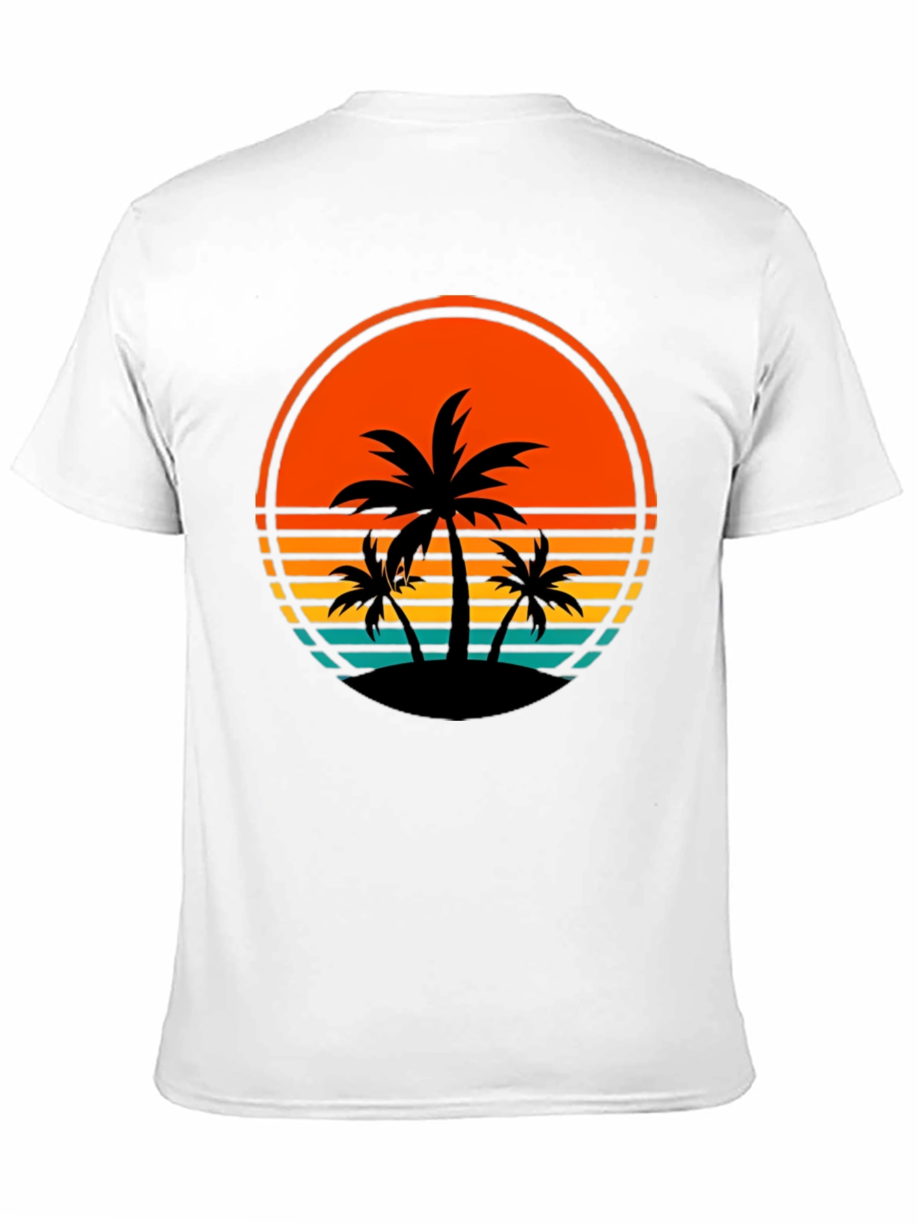 Retro Palm Tree Sunset Graphic T-Shirt