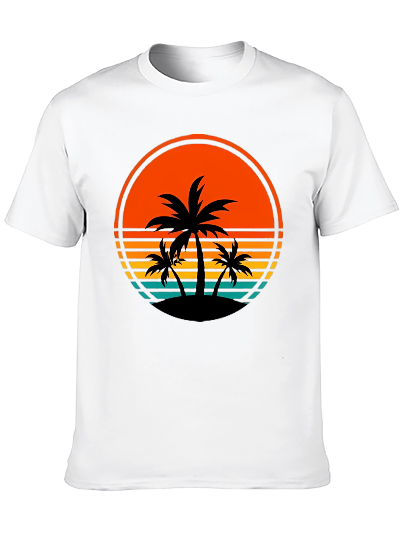 Retro Palm Tree Sunset Graphic T-Shirt
