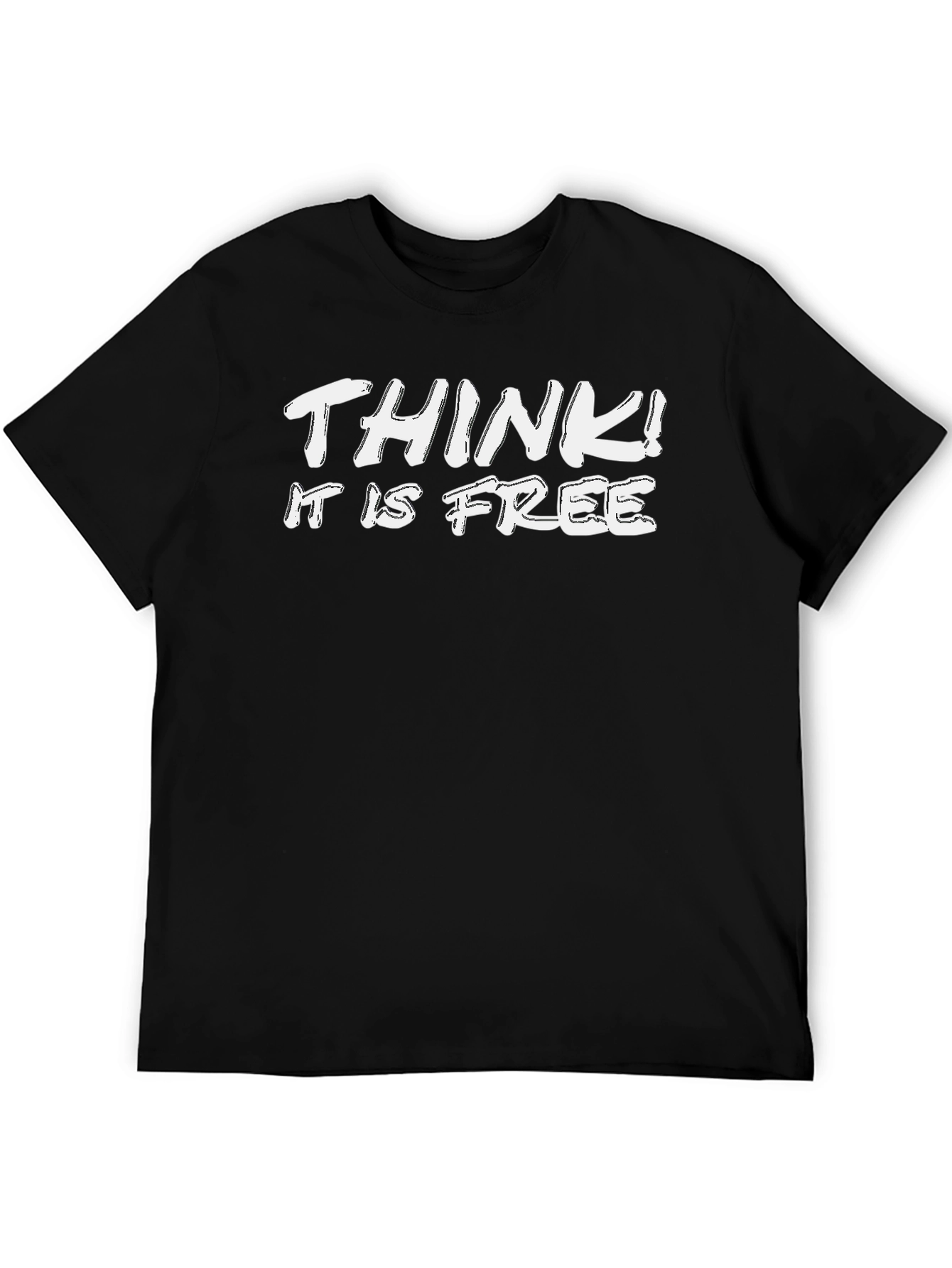 Think! It is Free Black Graphic Tee
