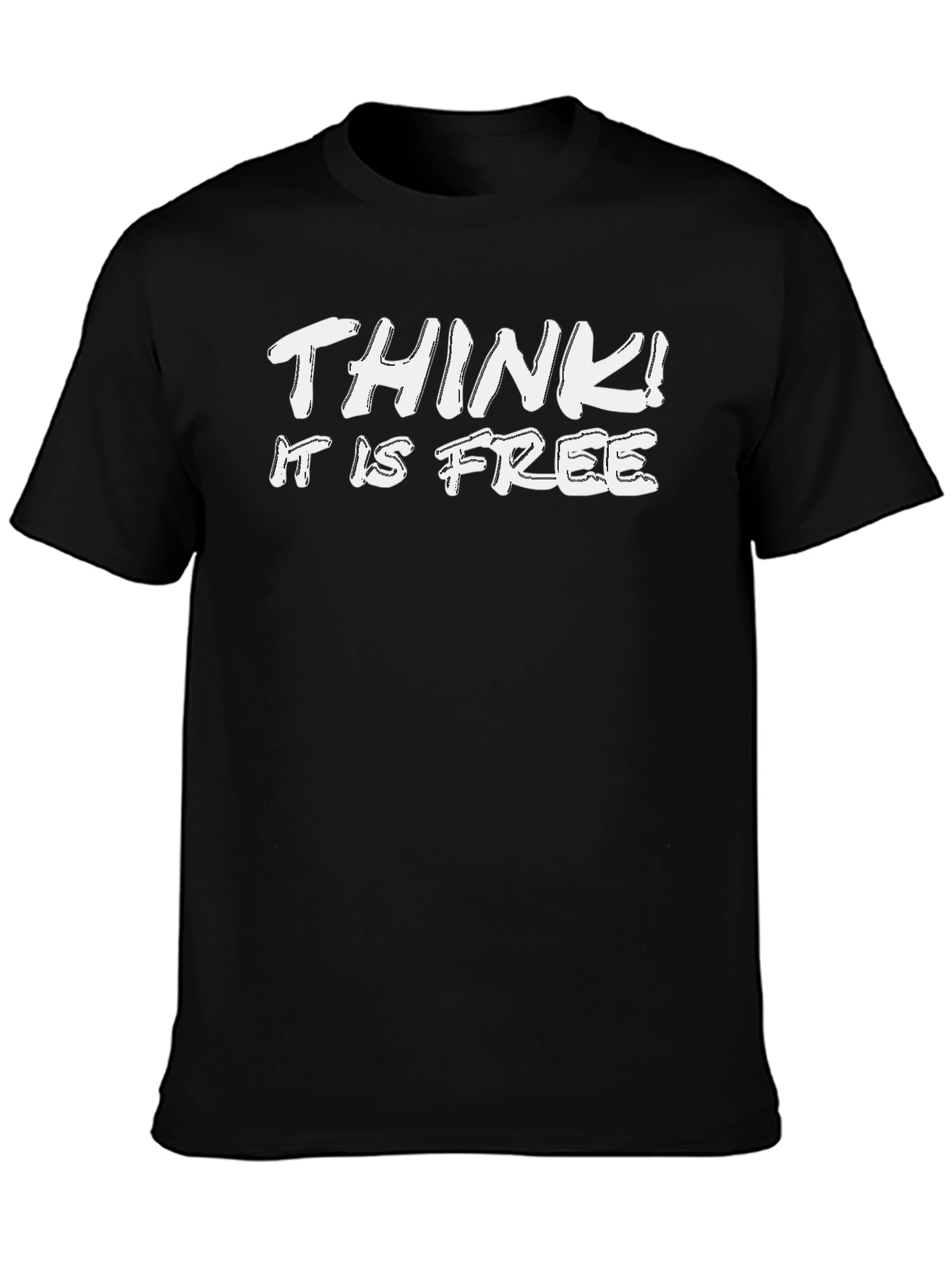 Think! It is Free Black Graphic Tee